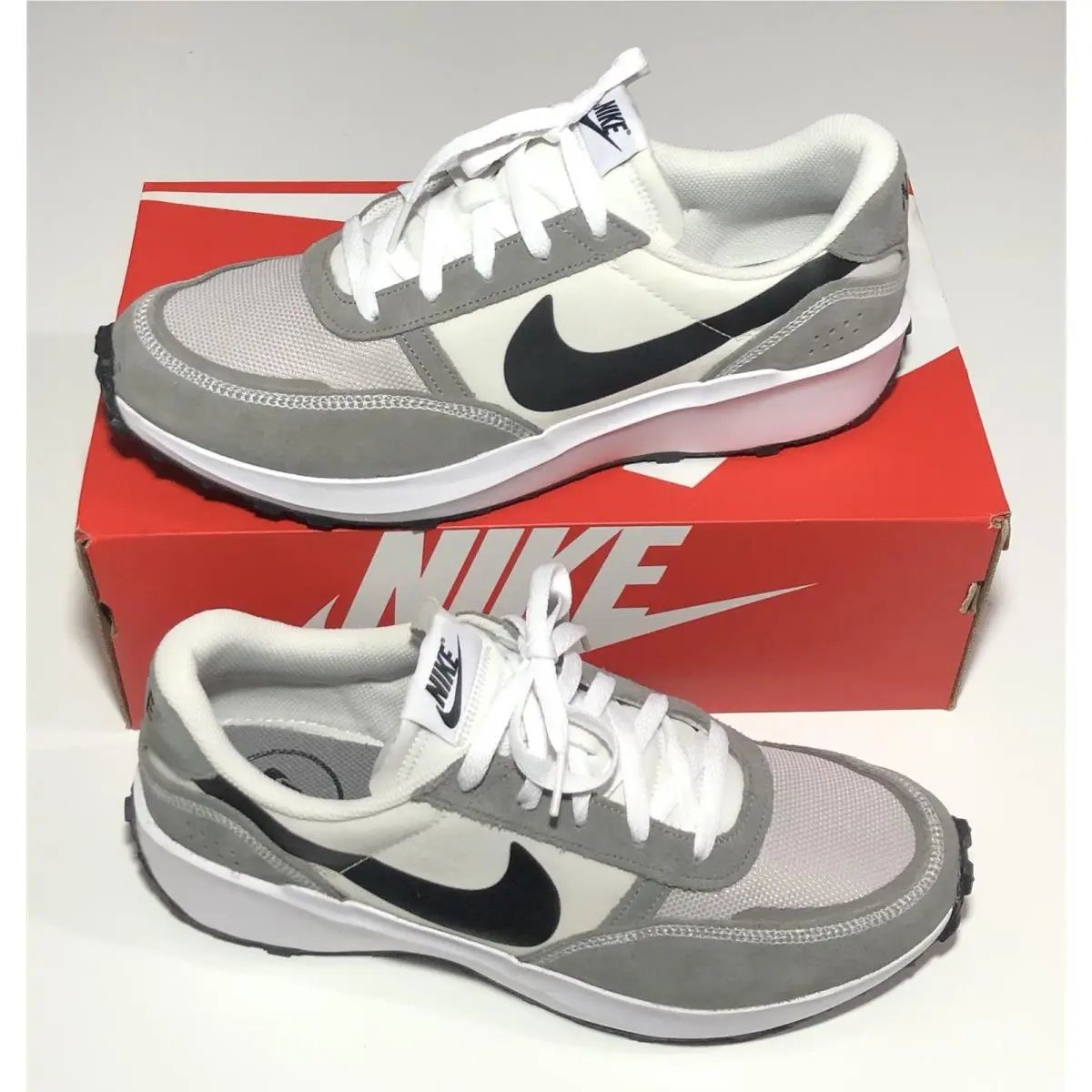 Waffle Nav Phantom Black Flat Pewter Sneakers Mens SZ 11 Gray FJ4195 by Nike