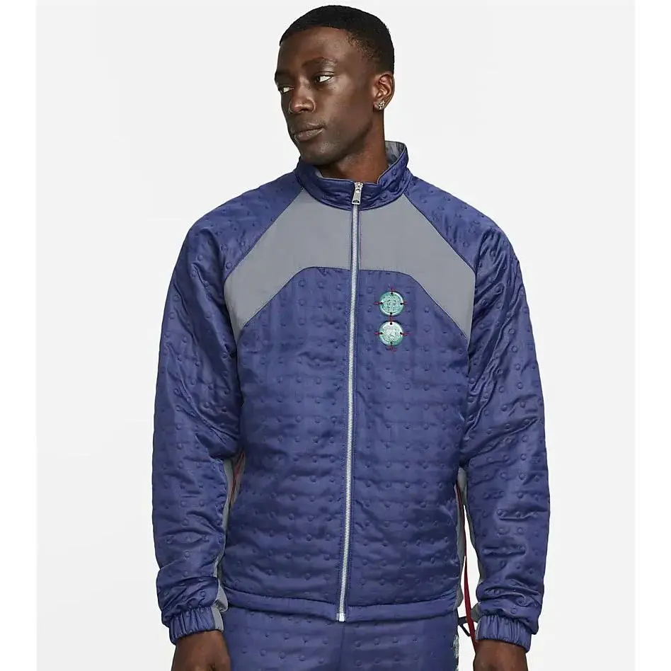 Men`s  Jordan x Clot Woven Jacket Navy Grey Sz S DJ9742-414 by Nike