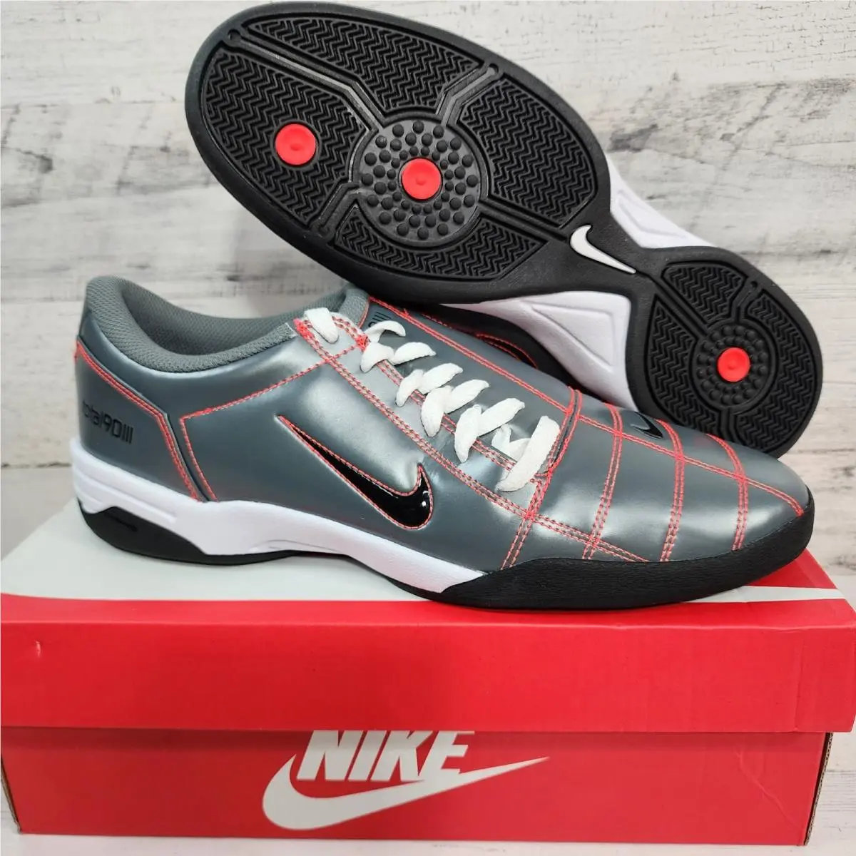 Nike Total 90 Soccer Shoes Mens Sz 11 Smoke Grey/black Indoor HQ2851-003