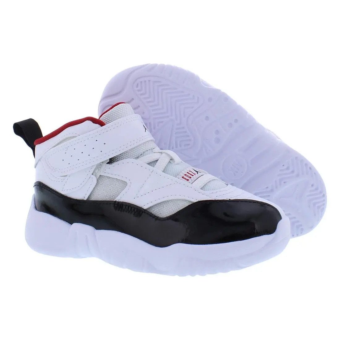 Nike Jumpman Two Trey Infant/toddler Shoes Size 7 Color: White/black/gym Red