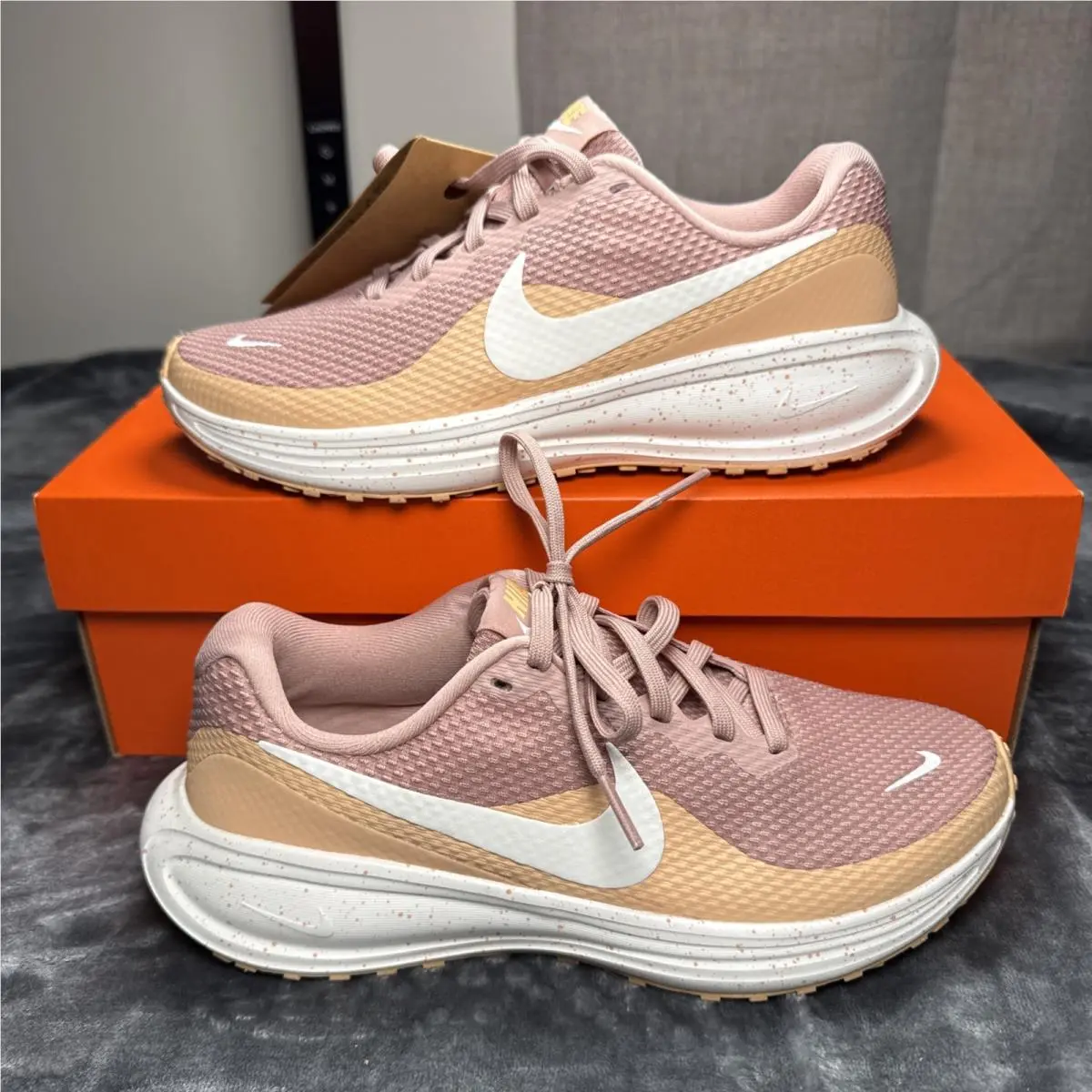 Womens  Revolution 8 Running Shoes Size 6 Particle Pink Orange Chalk Rose by Nike