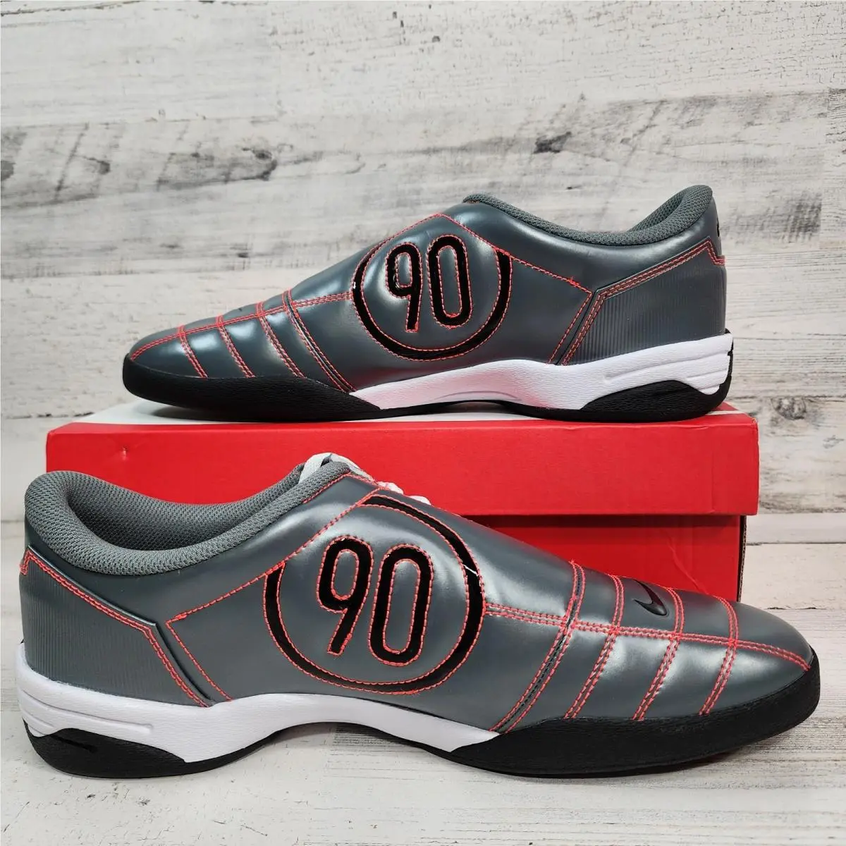 Total 90 Soccer Shoes Mens Sz 12 Smoke Grey/black Indoor HQ2851-003 by Nike