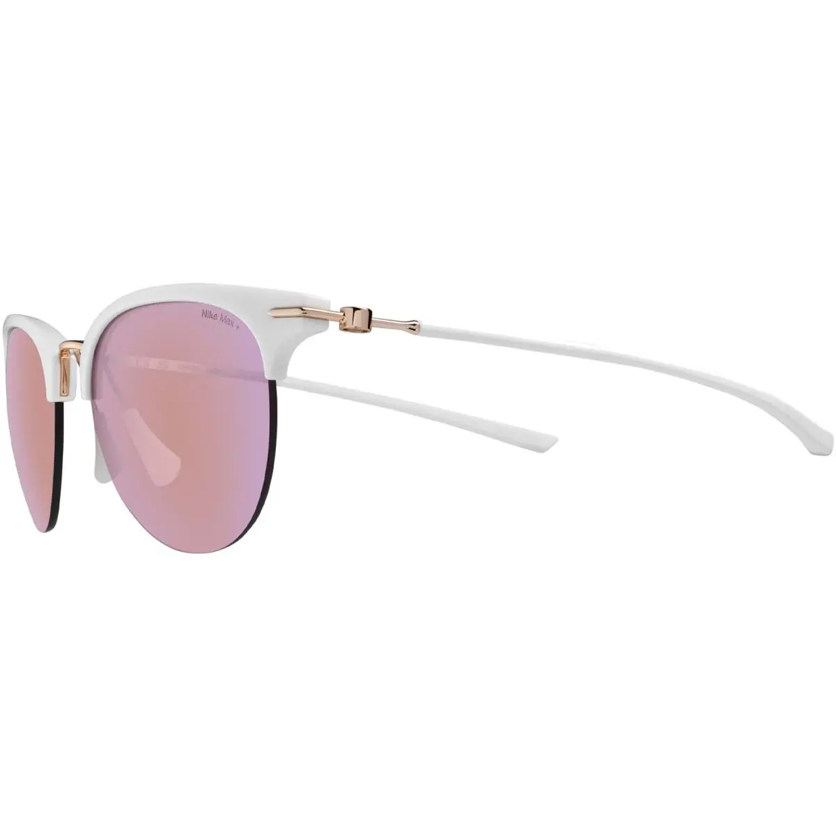Divot E Women`s Semi-rimless Browline Oval Sunglasses - NKEV24039 101 by Nike