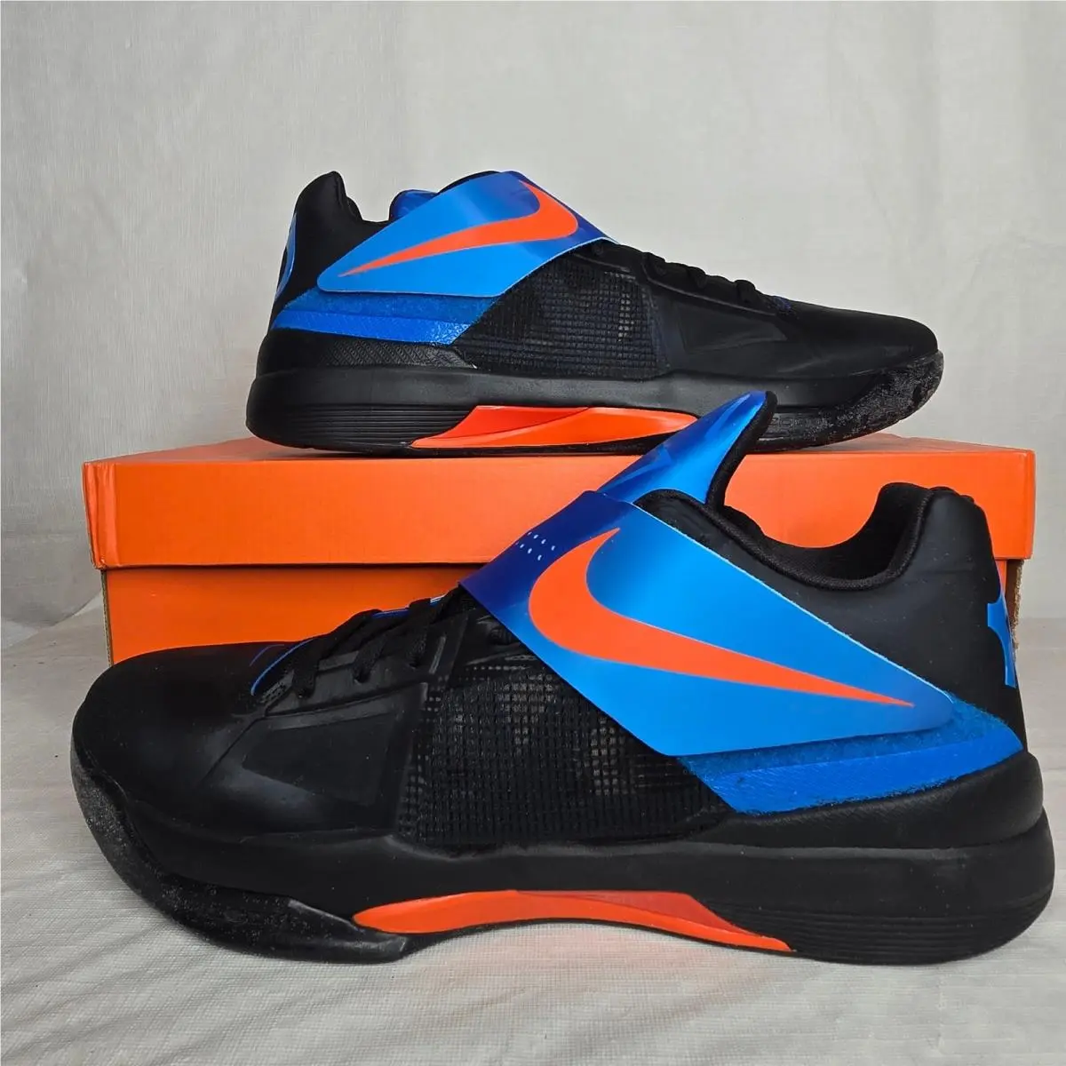 Zoom KD IV 4 Away Black Orange Blue Basketball Shoes Mens Sz 14 DS Nos 2011 by Nike