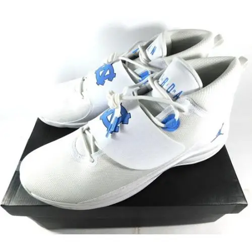 Jordan Super Fly 5 PO White Valor Blue Unc Tar Heels PE Size 17 Promo Shoes by Nike