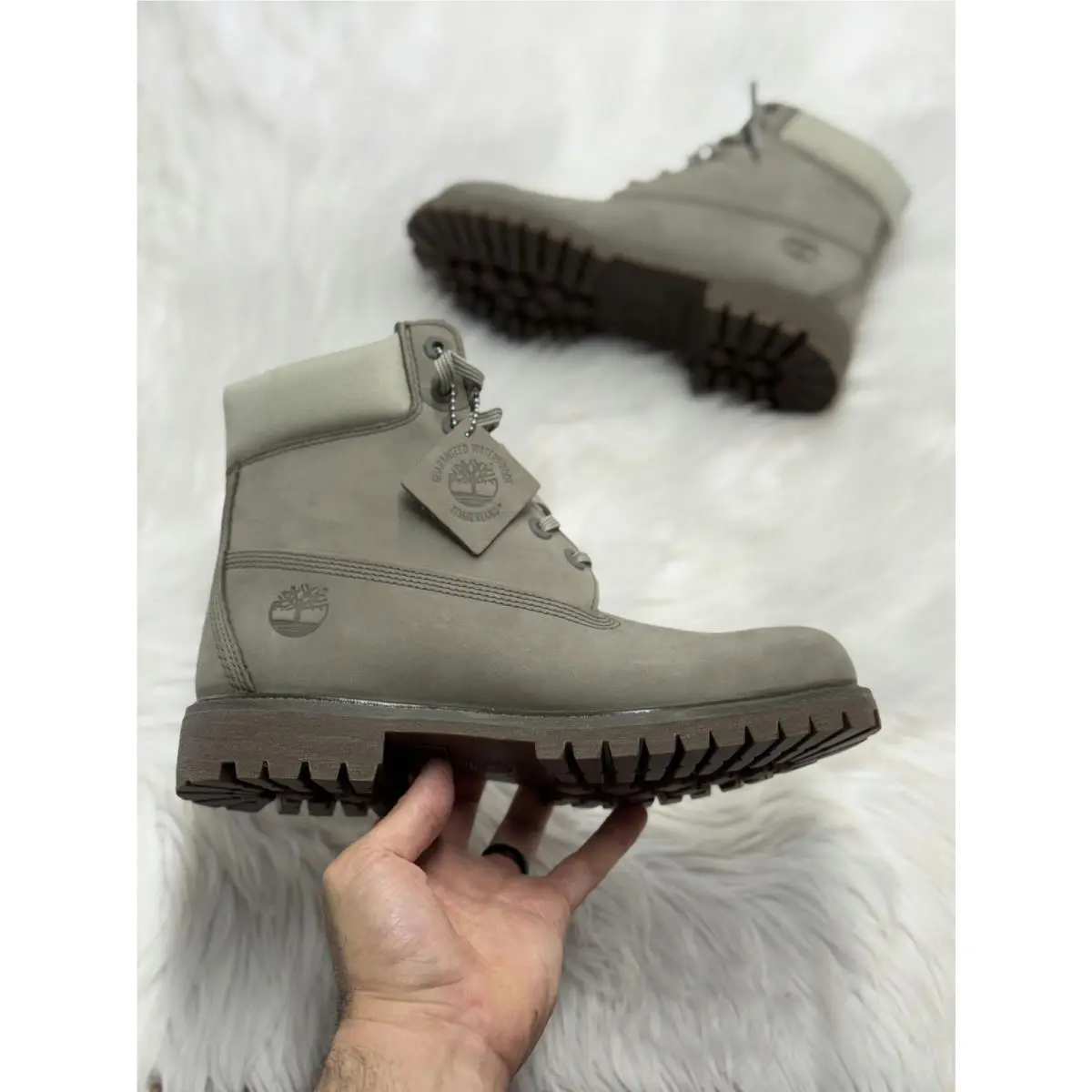 Timberland shoes - Premium 6-Inch Waterproof Grey Nubuck - TB0A2P6WA4E - Grey 3