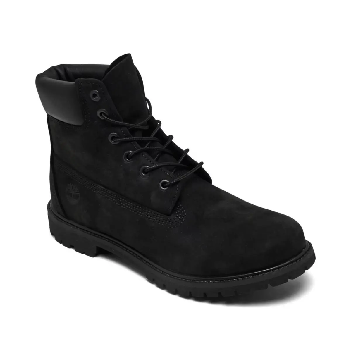 Women`s Timberland 6 Inch Premium Waterproof Boots Black Nubuck