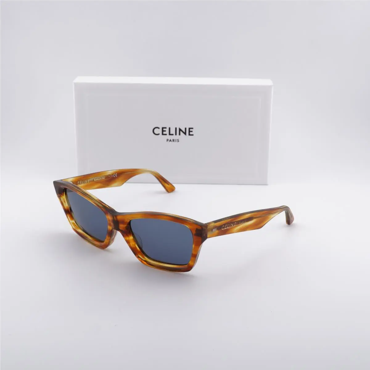 CL40053I 56V Light Havana/blue 58-20-145 Sunglasses by Celine