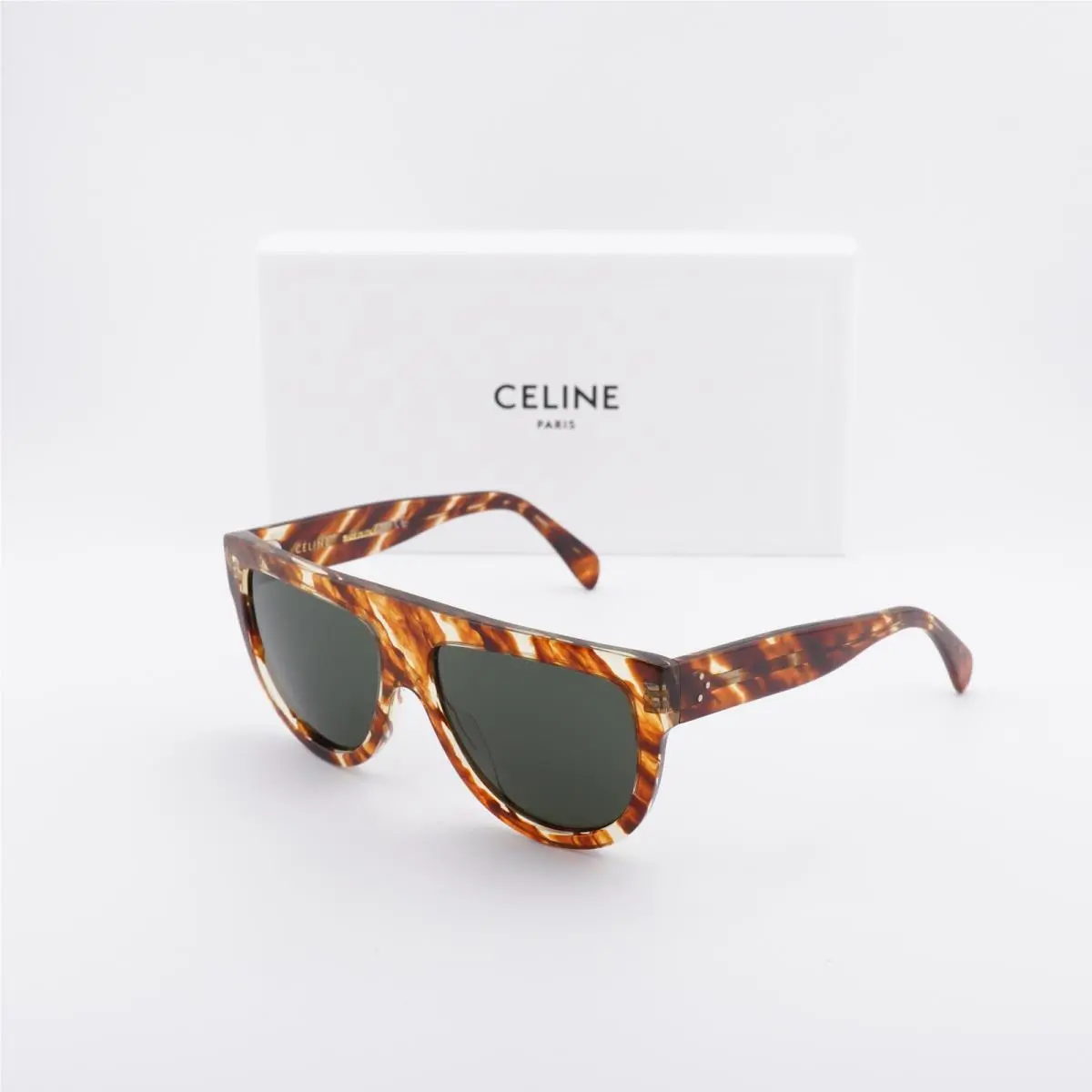 CL40001I 56N Brown/green 58-16-150 Sunglasses by Celine