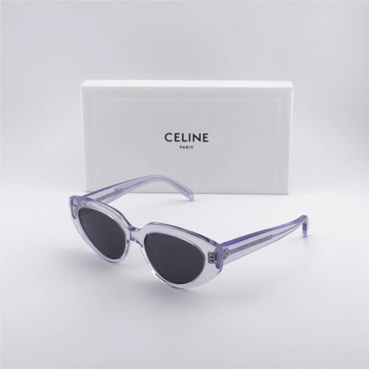 CL40286I 78A Shiny Lilac/smoke 53-17-145 Sunglasses by Celine