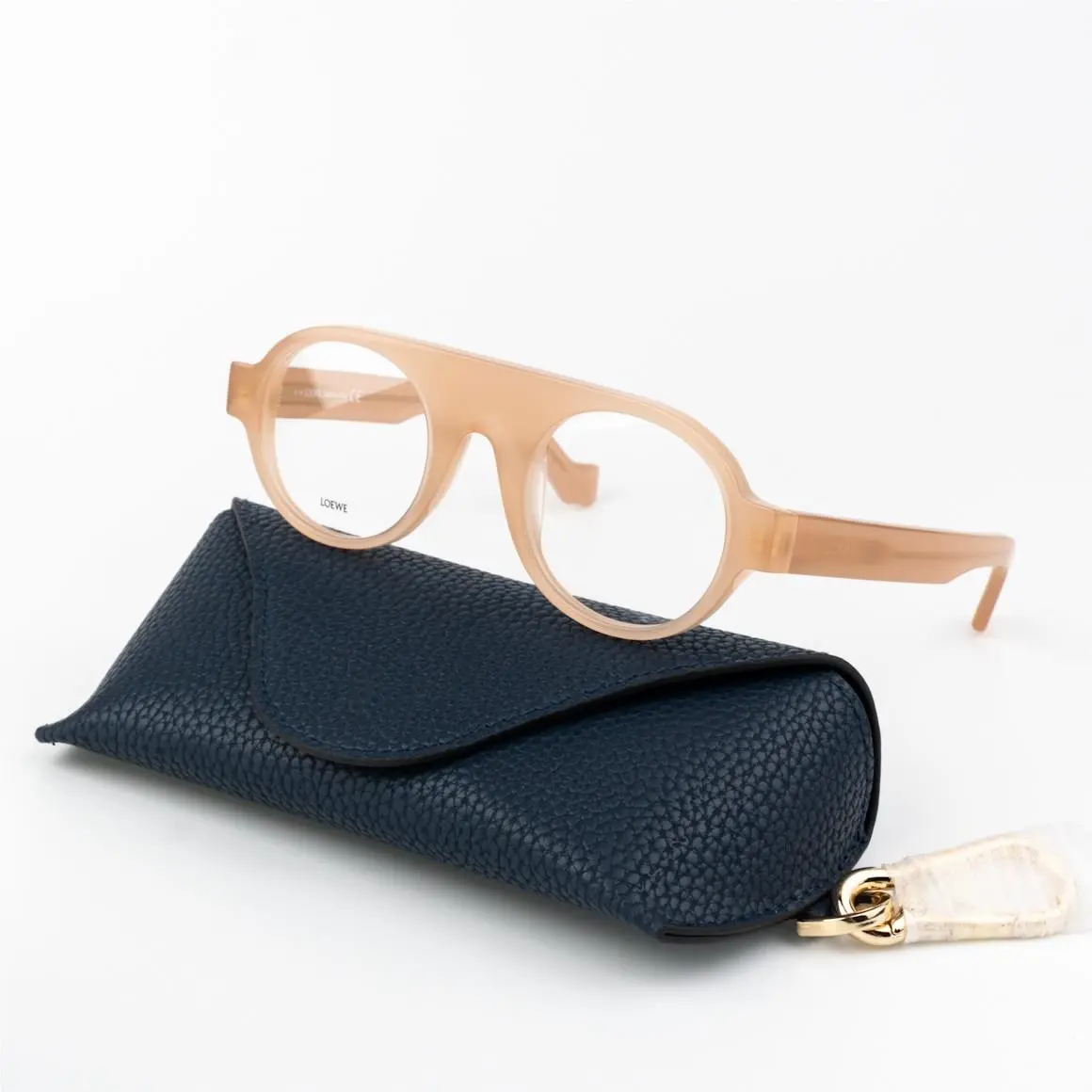 Loewe Women Eyeglasses Shiny Light Pink Demo Round LW50009I 072