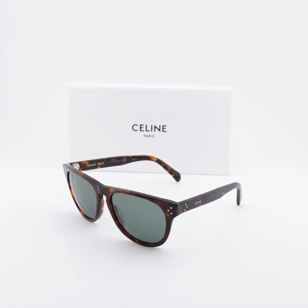 CL40102I 52N Dark Havana/green 58-17-145 Sunglasses by Celine