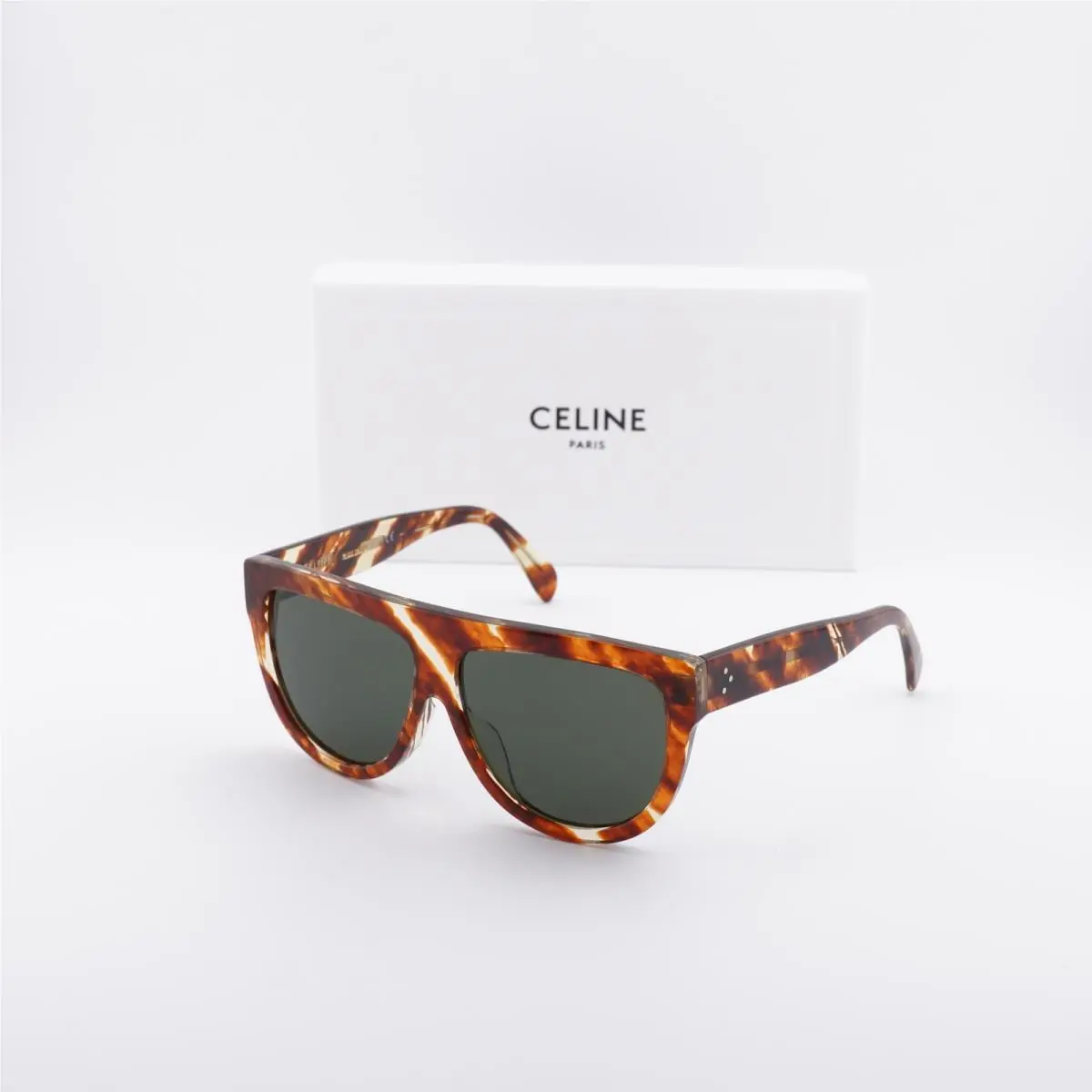CL40001F 56N Havana/green 60-12-150 Sunglasses by Celine