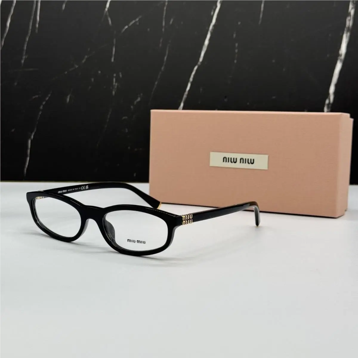 MU01ZV Black Eyeglasses MU01ZV 16K1O1 by Miu Miu