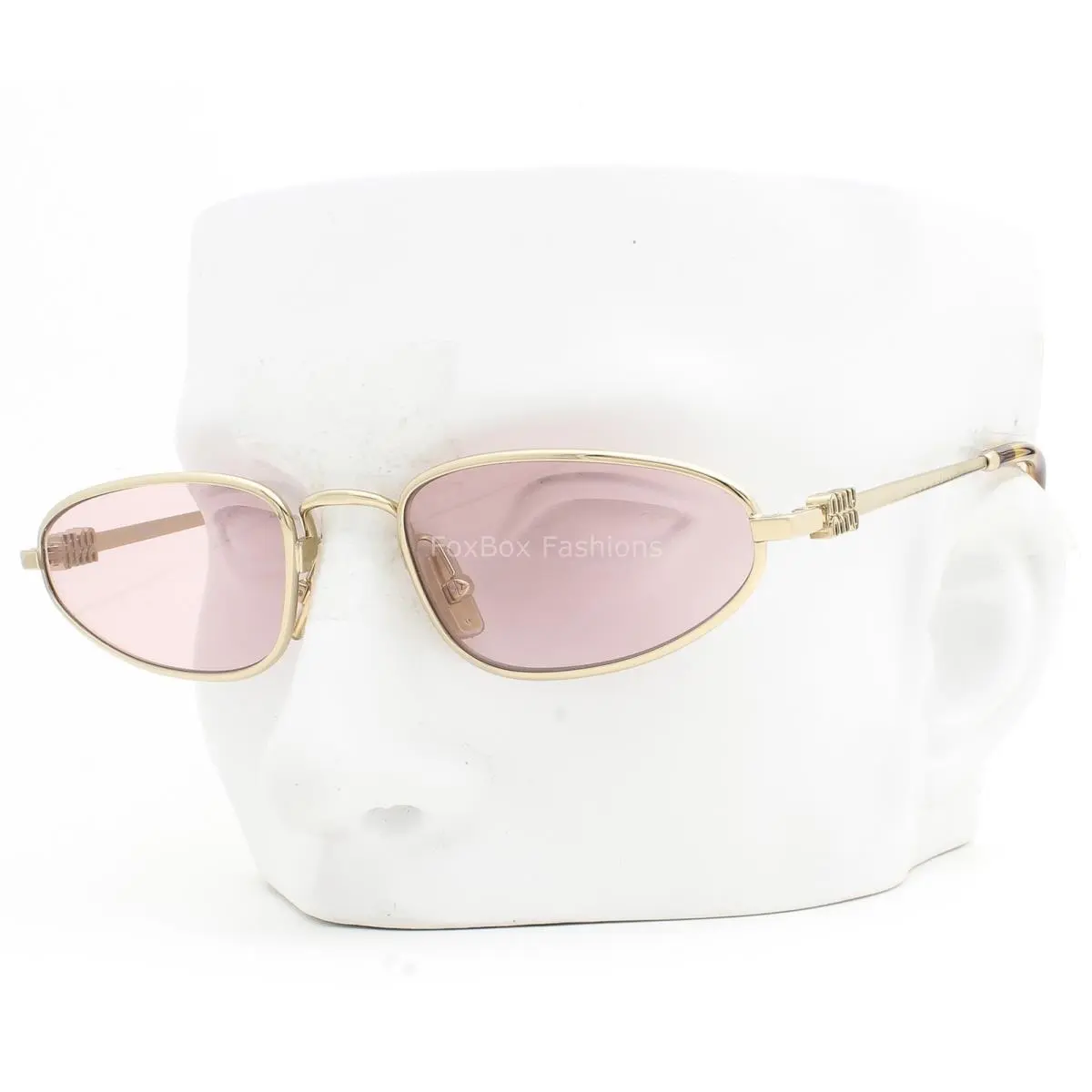 Sunglasses Polished Pale Gold Pink Tinted Smu A52 ZVN-4I0 with Case by Miu Miu
