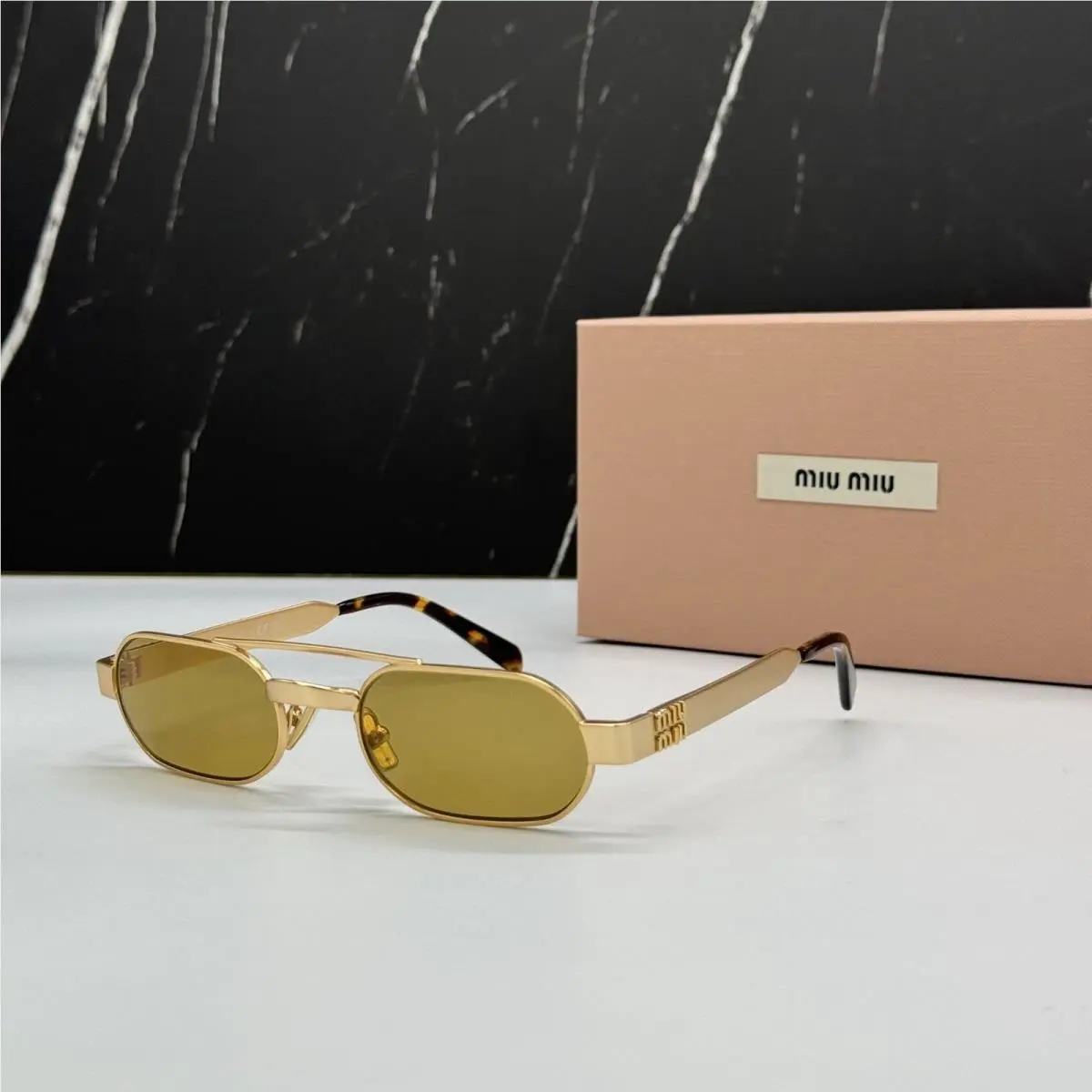 MUB52S Gold Yellow Women Sunglasses MU B52S 22M10Y by Miu Miu