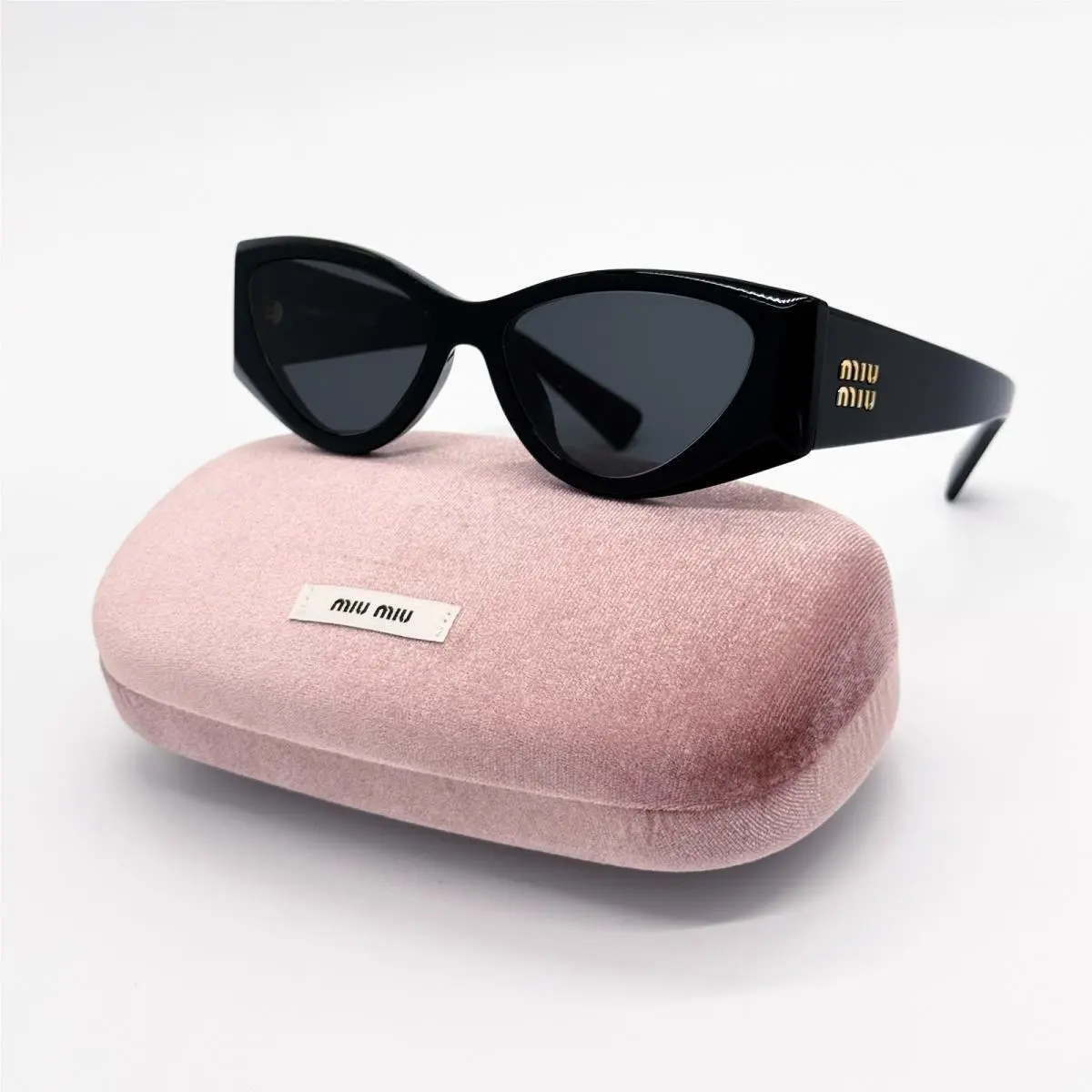 MU06YS 1AB5S0 Women Sunglasses Smu 06Y 1AB5S0 Black Eyewear by Miu Miu