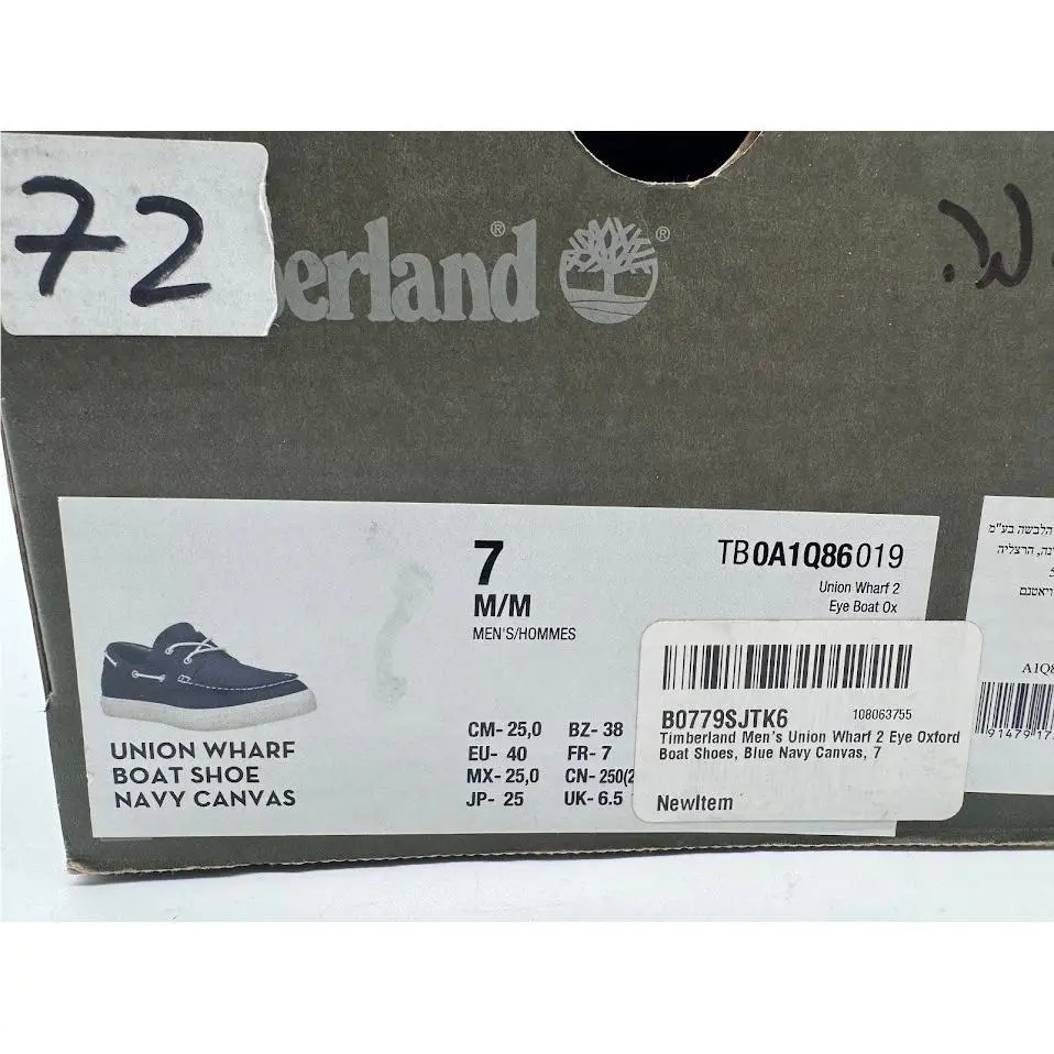 Timberland shoes - Union Wharf 2-Eye Boat Shoe - Blue 7