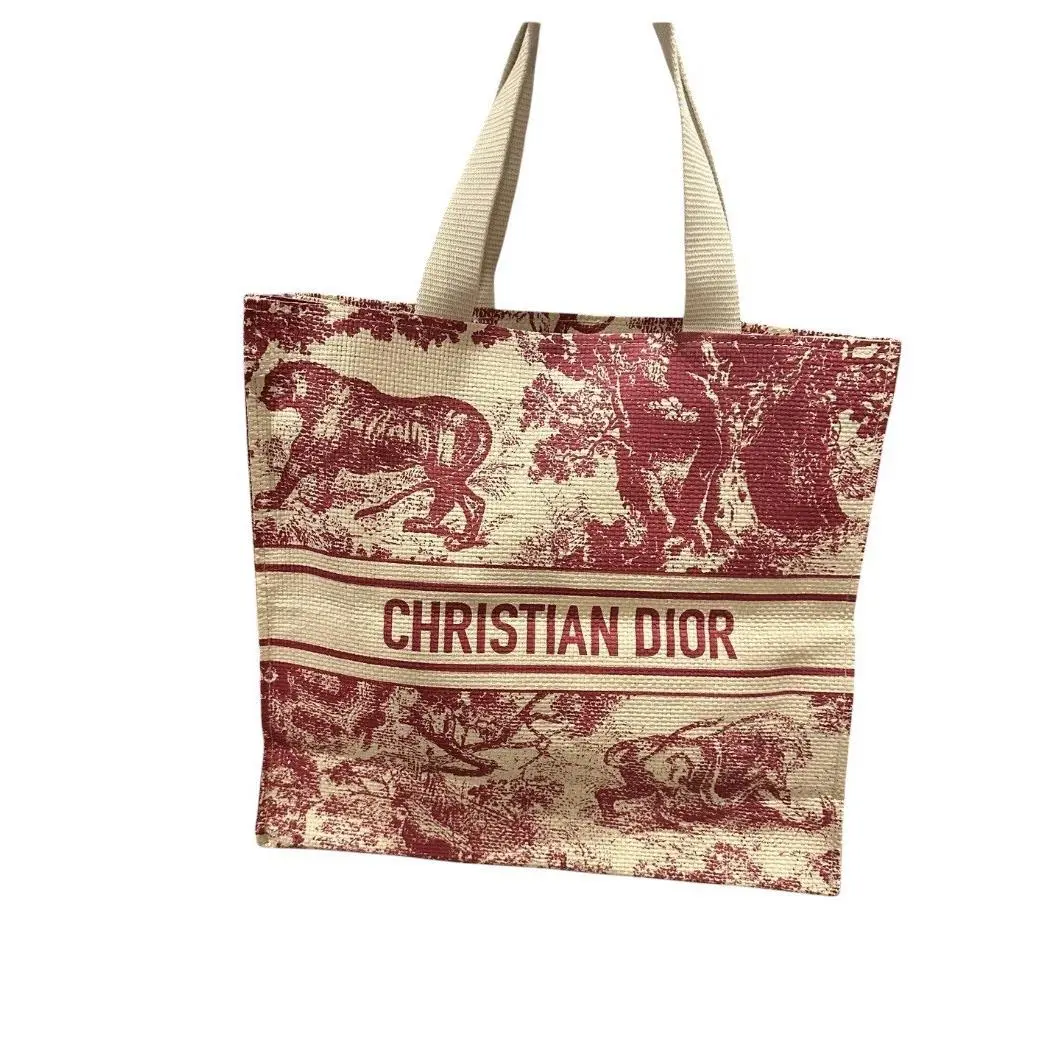 Christian Dior Diorivieri Tote Reddish Maroon Summer Tote Beautiful in Pack