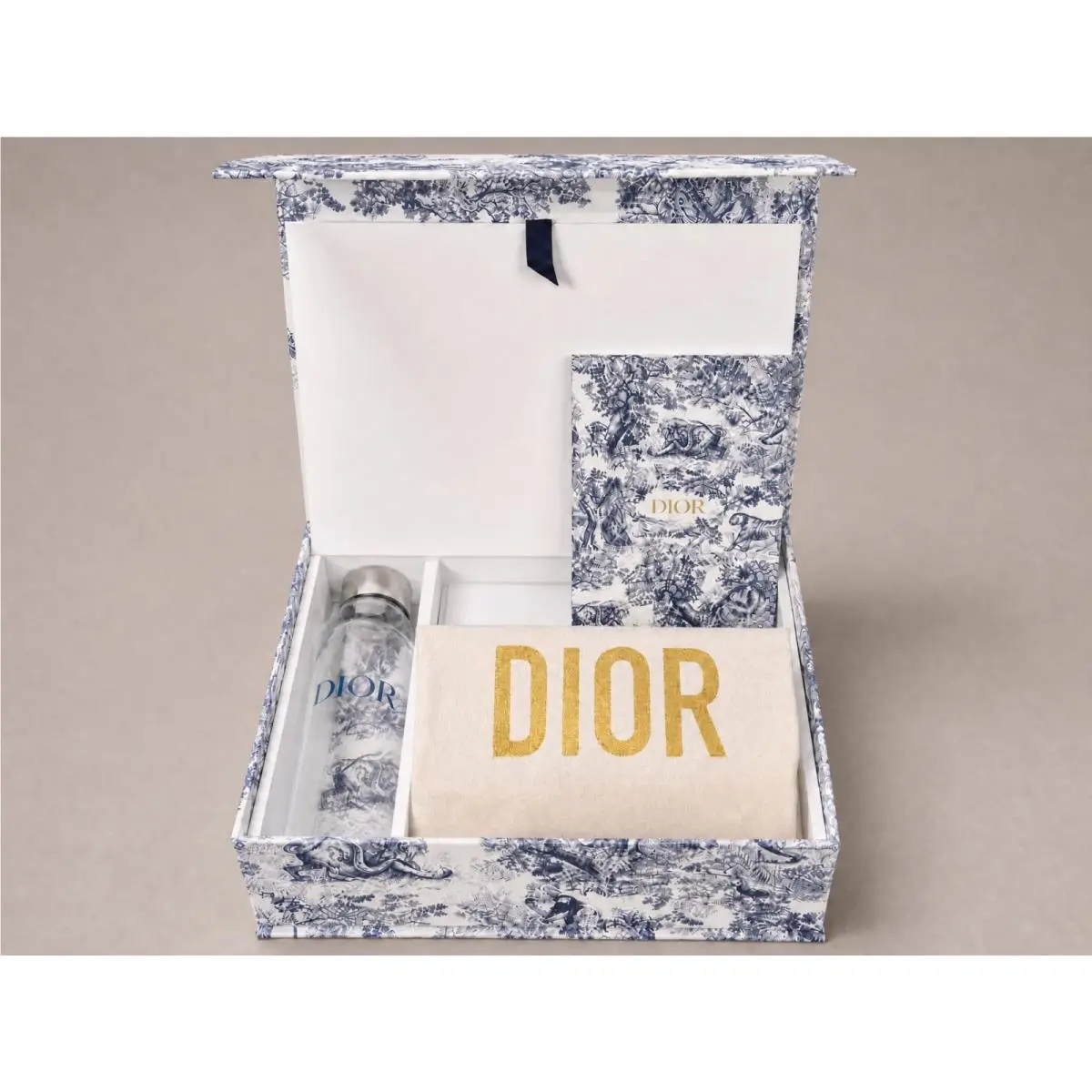 Christian  Gift Set Tote Bag +water Glass Bottle + Notebook by Dior