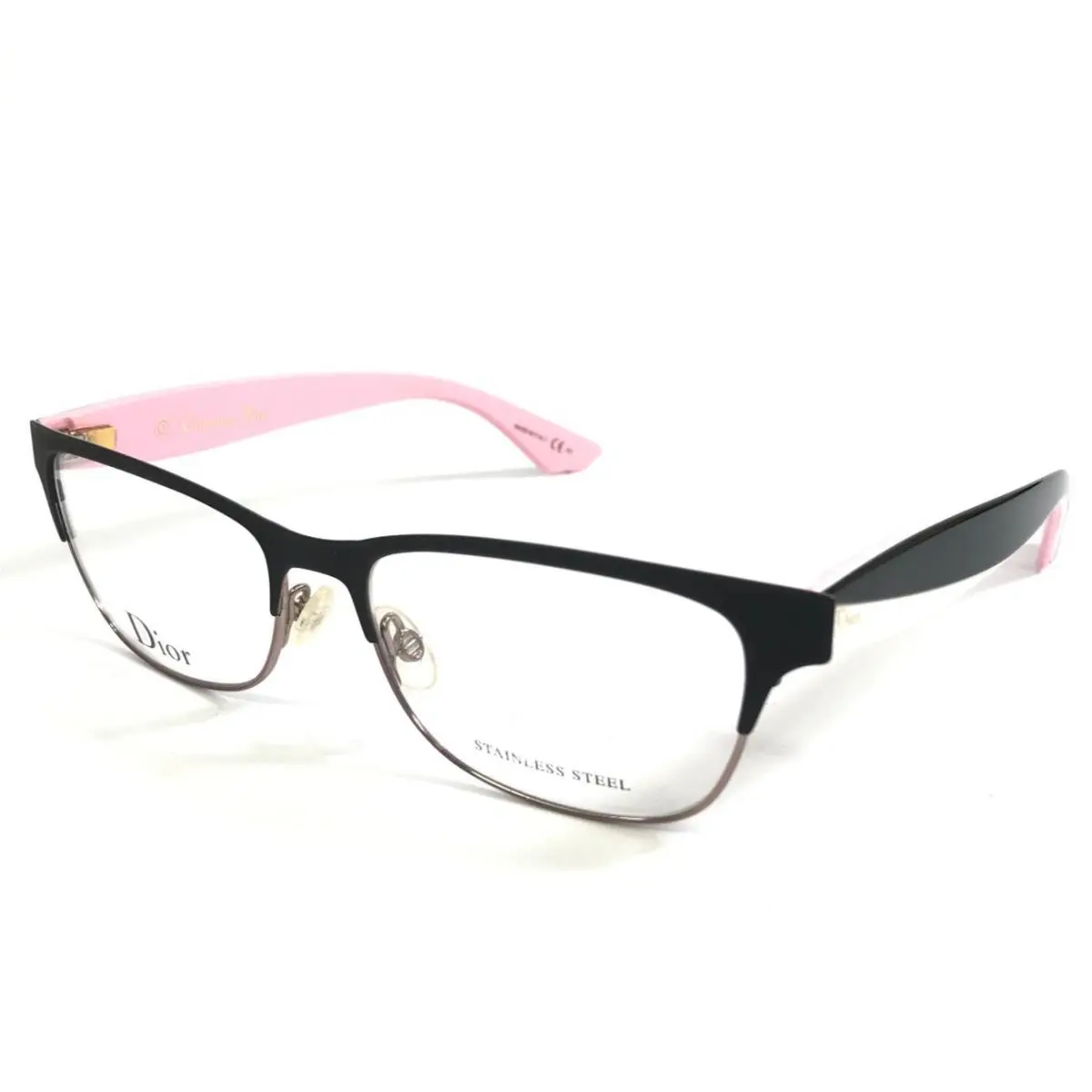 Christian Dior Eyeglasses Frame CD3782 Nhw Black Pink Cat Eye Full Rim 54-16-145