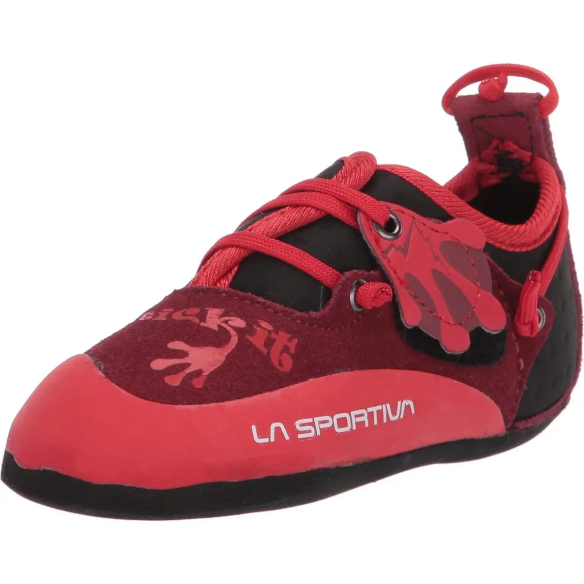 La Sportiva Kids Stickit Rock Climbing Shoe 2-3 Little Kid Chili/poppy