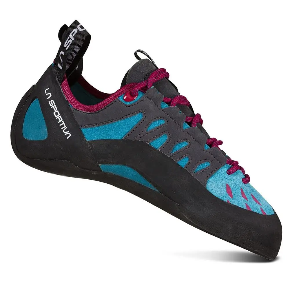 Lasportiva Womens Tarantulace Rock Climbing Shoe Topaz/red Plum 6