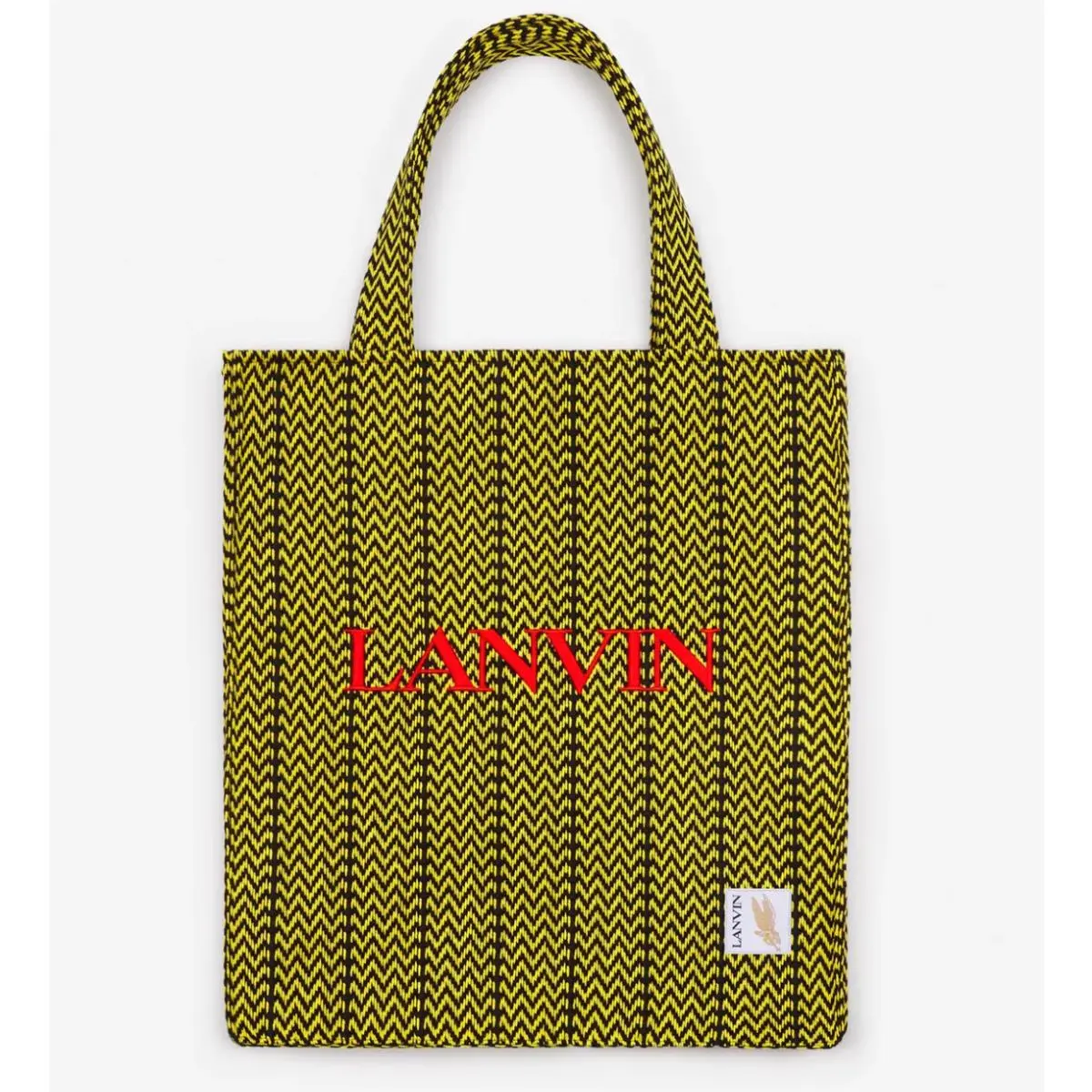 Lanvin Cotton Tote Bag X Future Curb Yellow Black