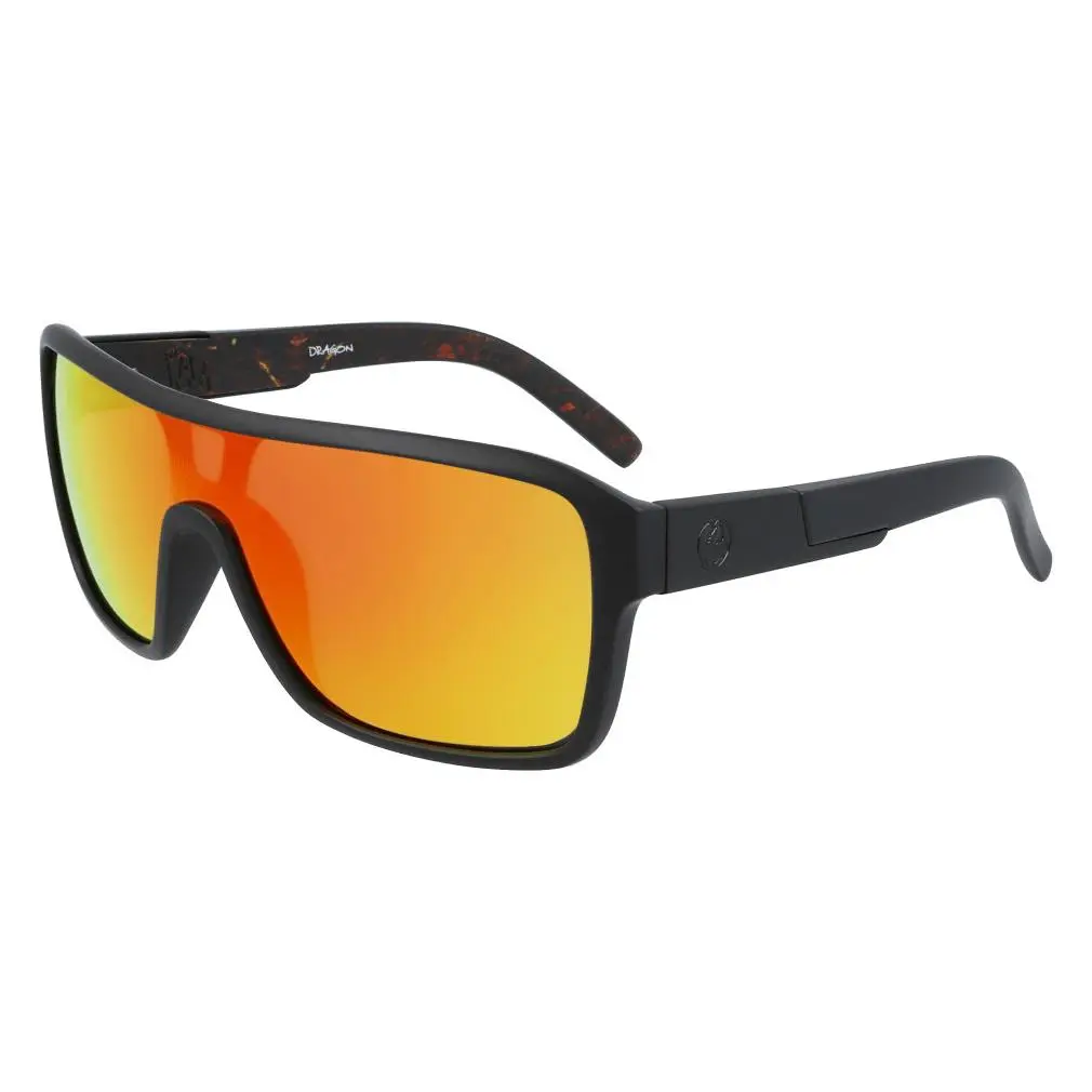 Mens Remix Ll Ion Matte Black / Inferno/ll Red Ion Lens Sunglass by Dragon Alliance