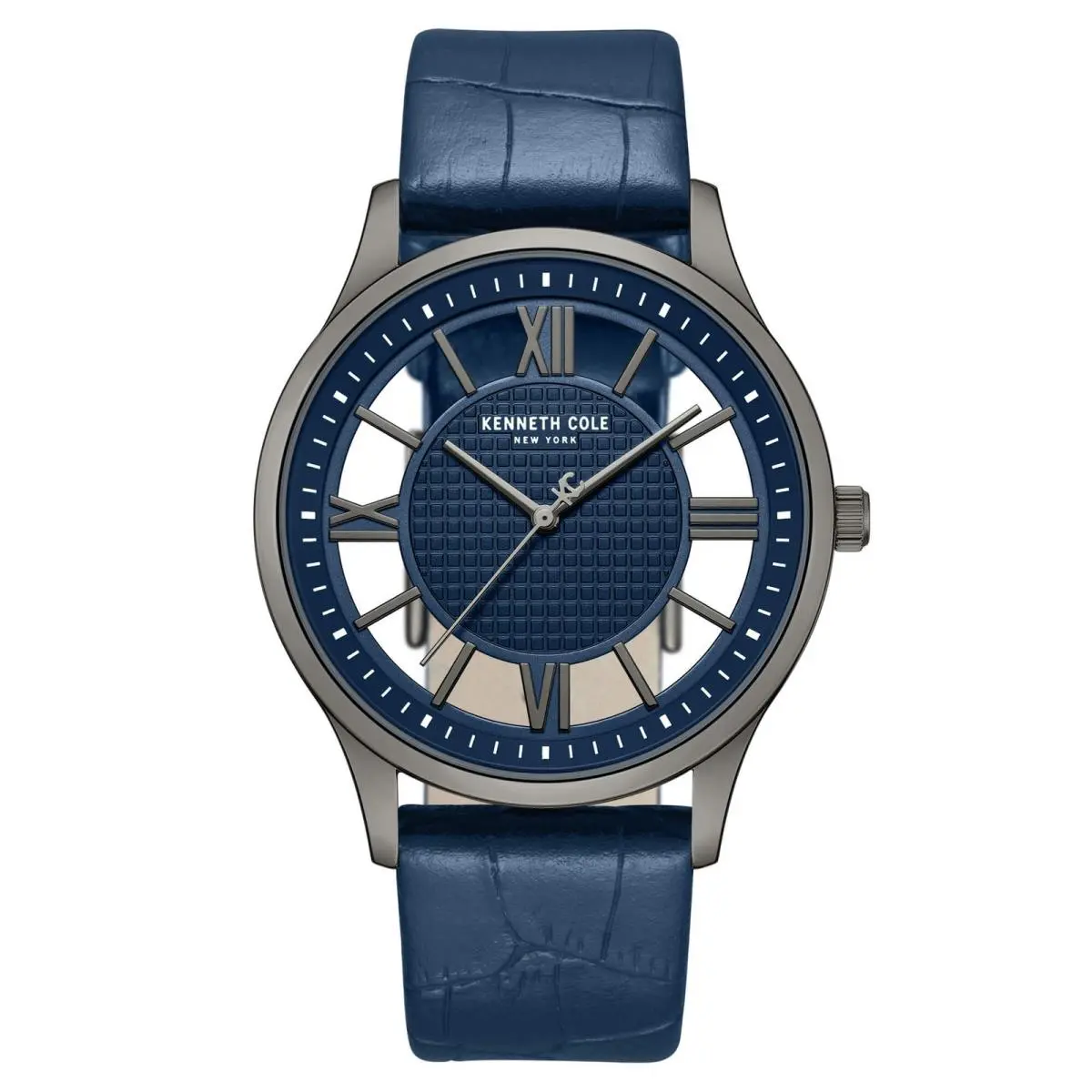 Kenneth Cole KCWGA0000471 Men`s Watch Blue Dial Blue Leather Strap