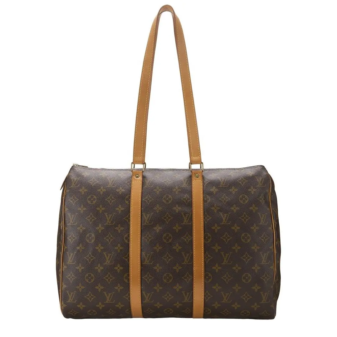 Brown Monogram Coated Canvas Vachetta Leather Sac Flanerie 45 by Louis Vuitton