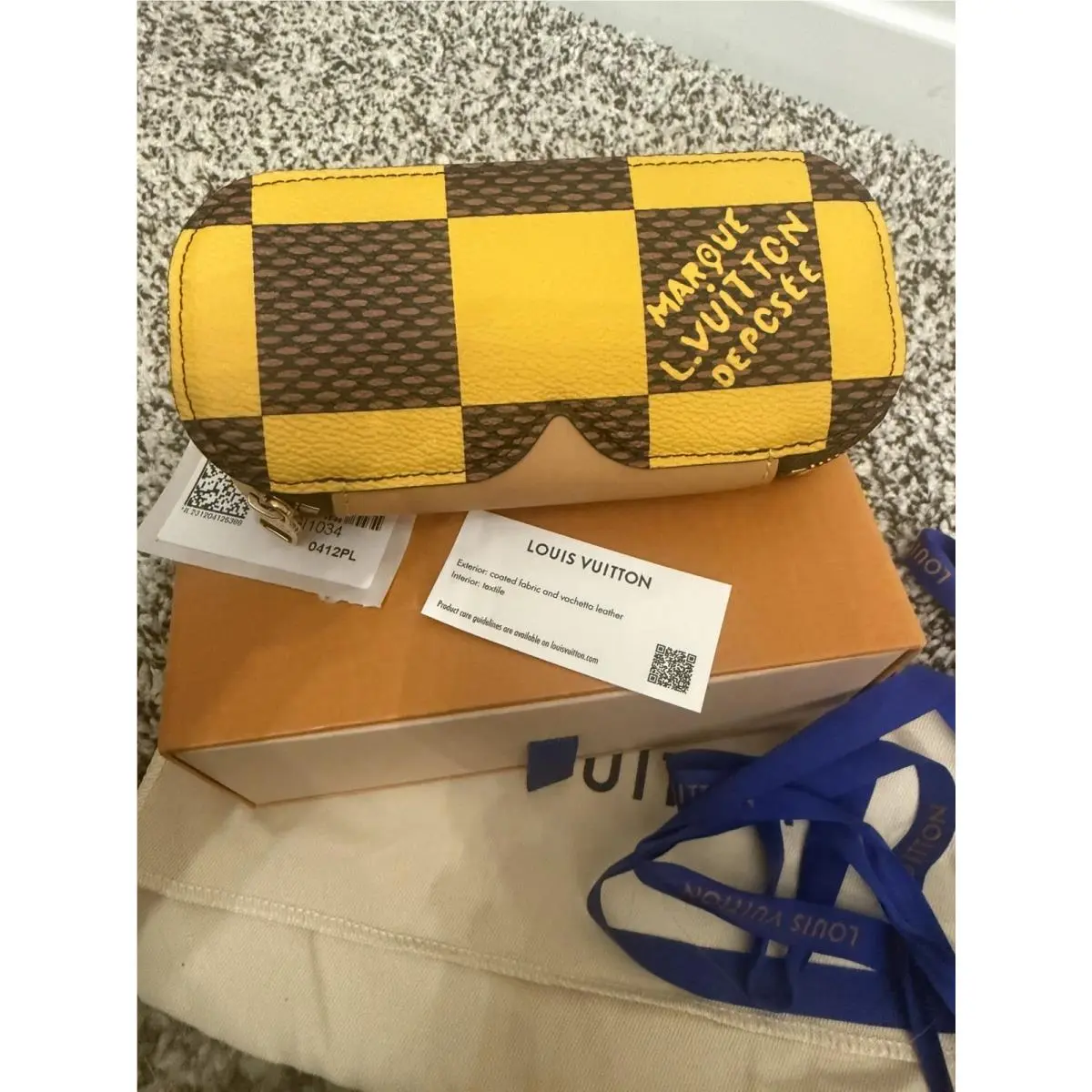 Sunglasses Pouch GM Damier Pop by Louis Vuitton