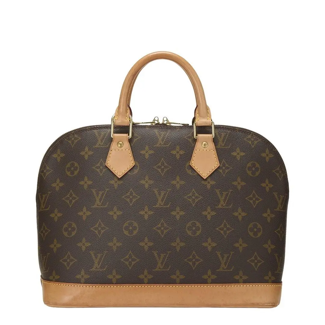 Brown Monogram Coated Canvas Vachetta Leather Alma Pm by Louis Vuitton