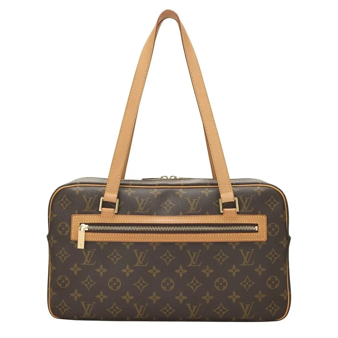 Brown Monogram Coated Canvas Vachetta Leather Cite Gm by Louis Vuitton
