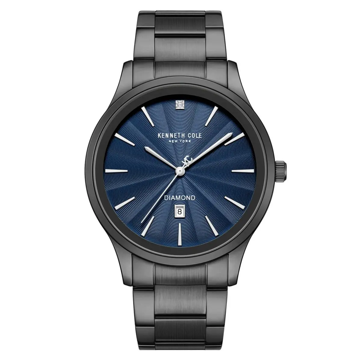 Kenneth Cole KCWGH0000371 Men`s Watch Blue Dial Black Stainless Steel Bracelet