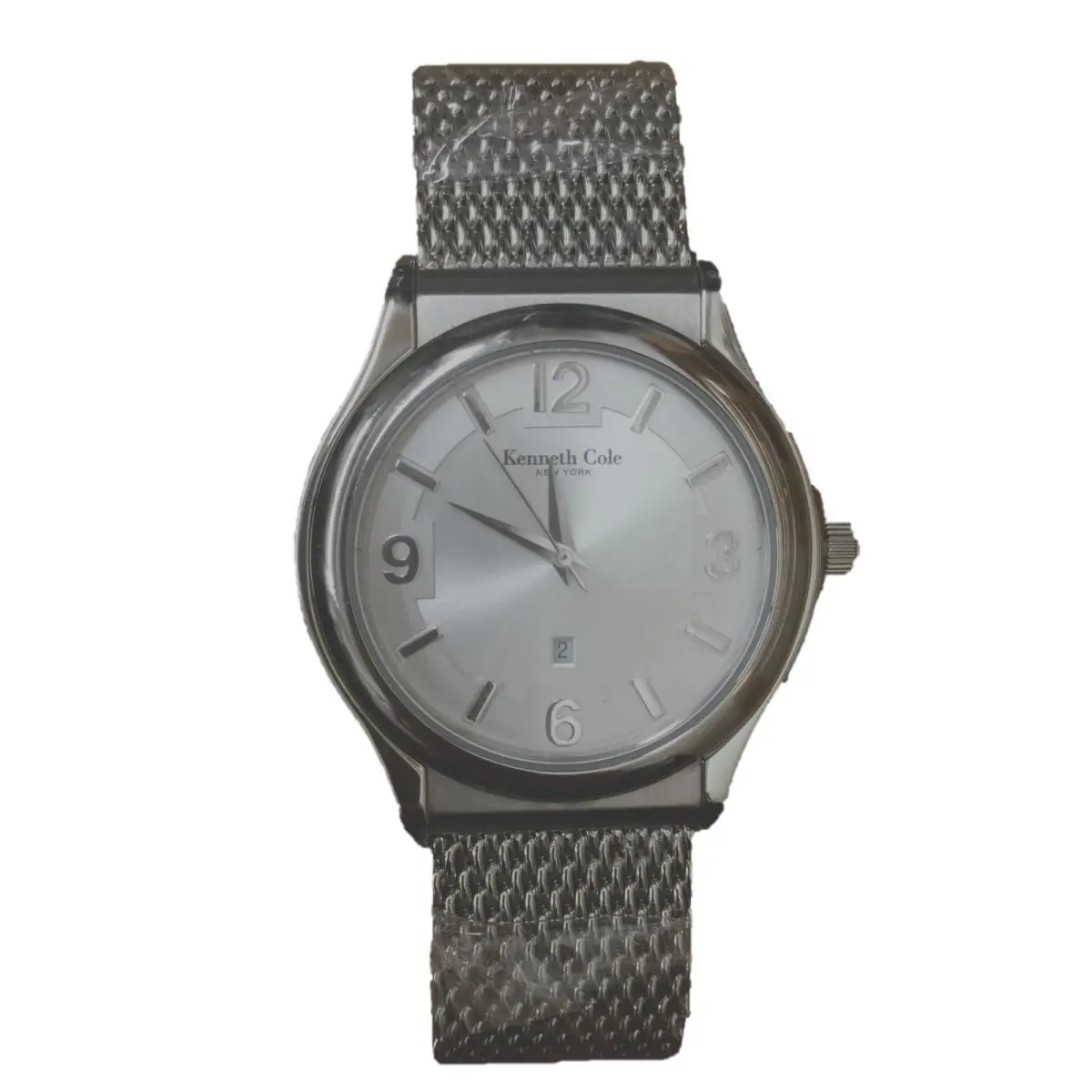 Kenneth Cole New York Steel Mesh Bracelet Silver Dial Men`s Watch KC3421