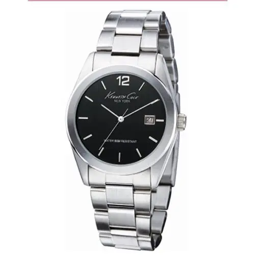 New York All Stainless Steel Watch Big Face KC3180 by Kenneth Cole
