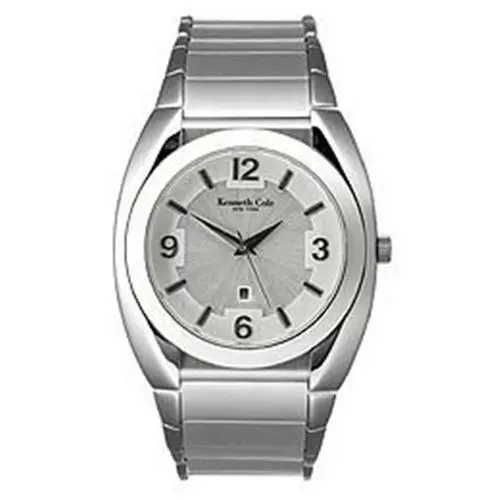 Kenneth Cole New York Men`s Watch KC3423 - Dial: Blue-Grey, Band: Silver, Bezel: Silver