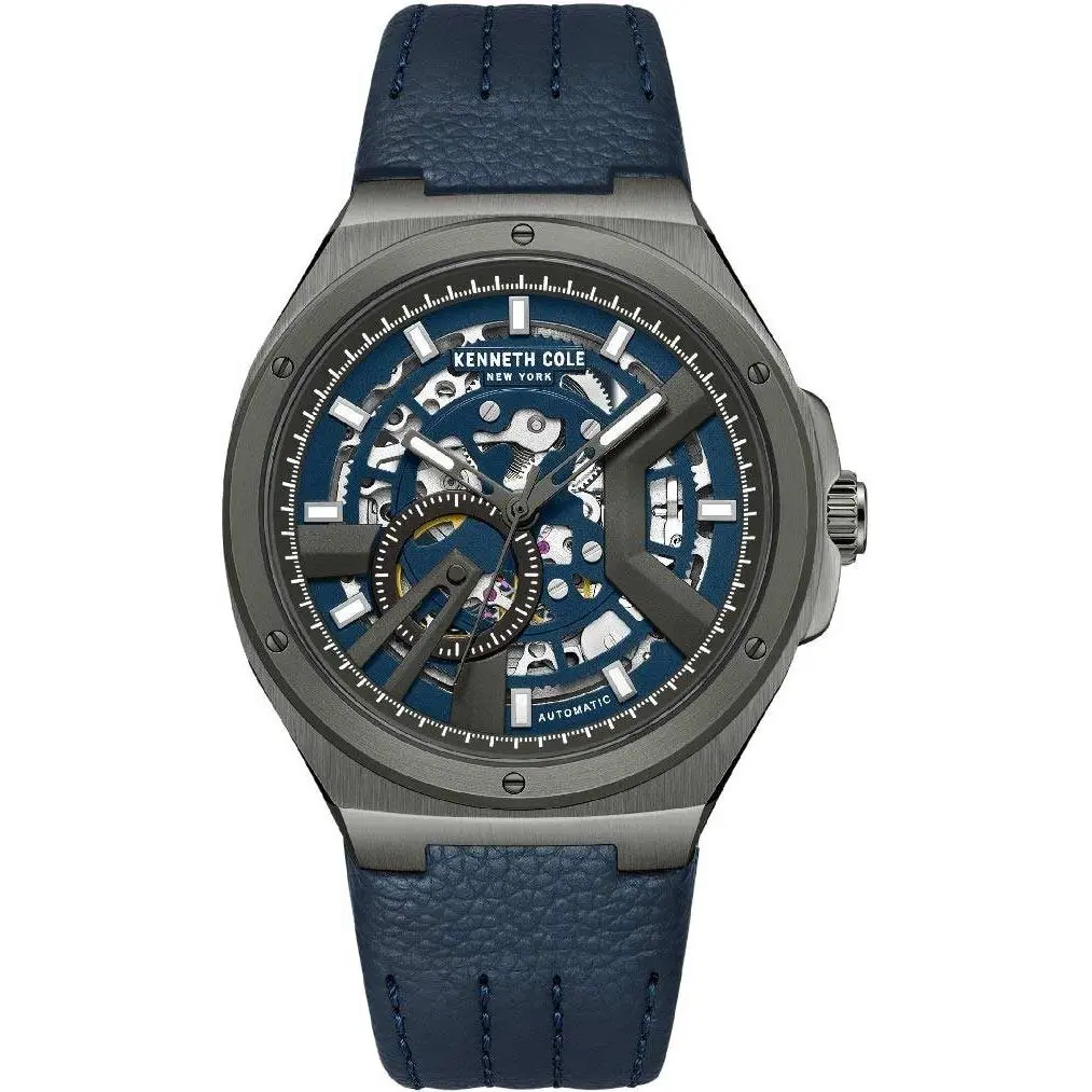 York Men`s Automatic Skeleton Quartz Watch - KCWGX0064402 by Kenneth Cole