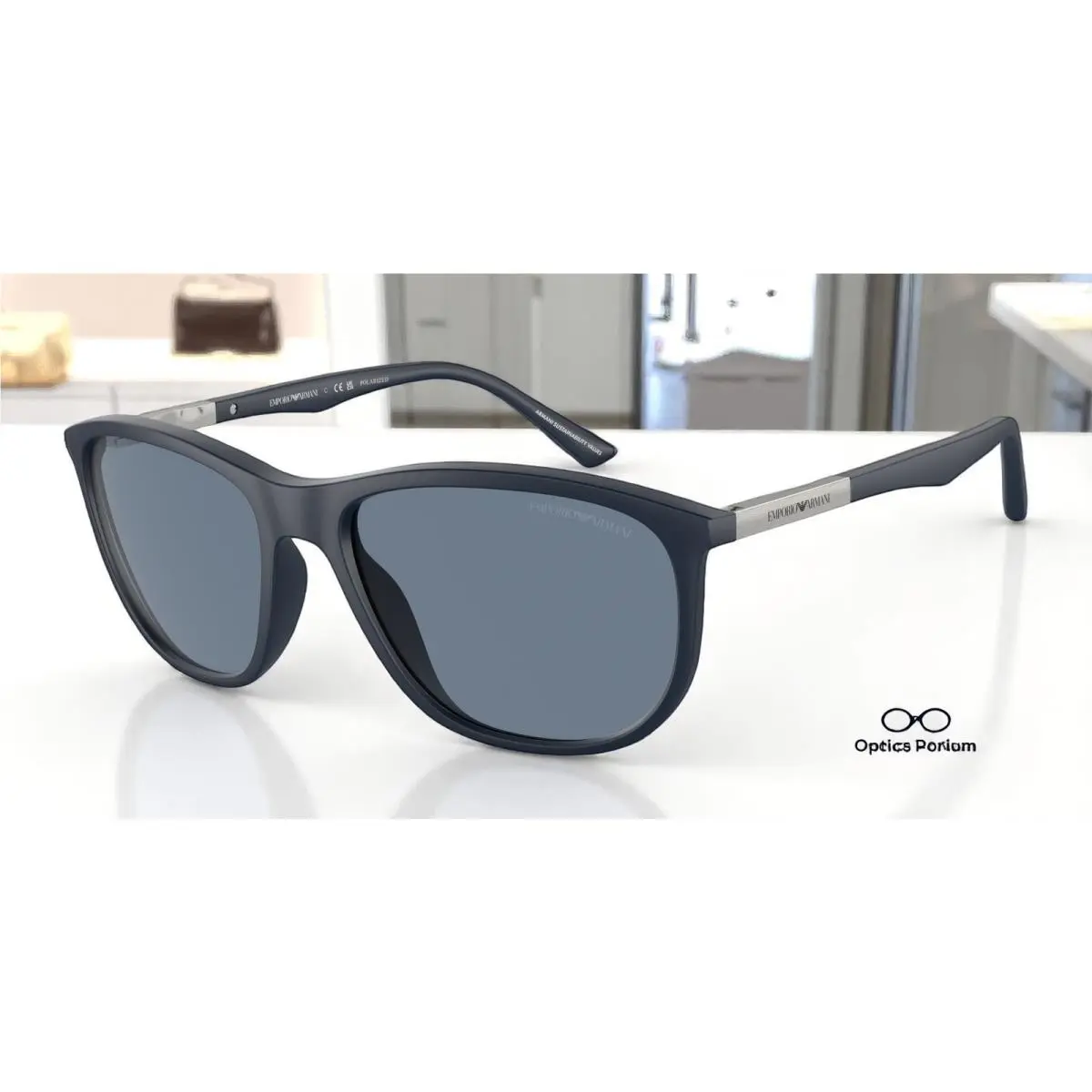EA4201 50882V Matte Blue Dark Blue Polarized 58mm Mens Sunglasses by Emporio Armani