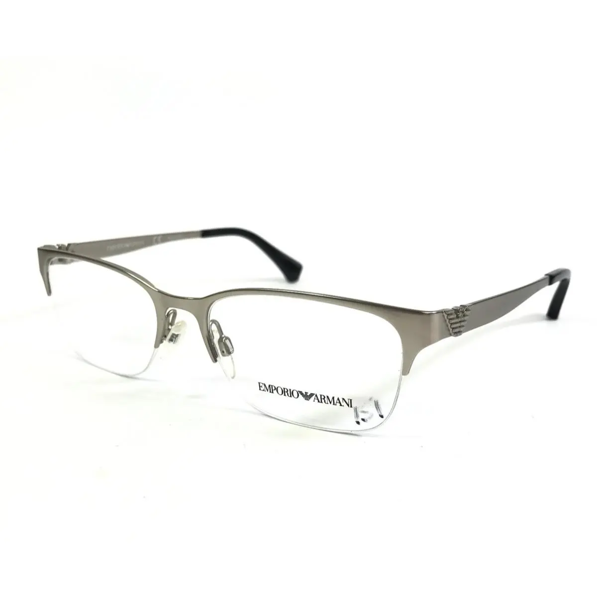 Eyeglasses Frames EA1019 3045 Matte Silver Half Rim 52-17-140 by Emporio Armani