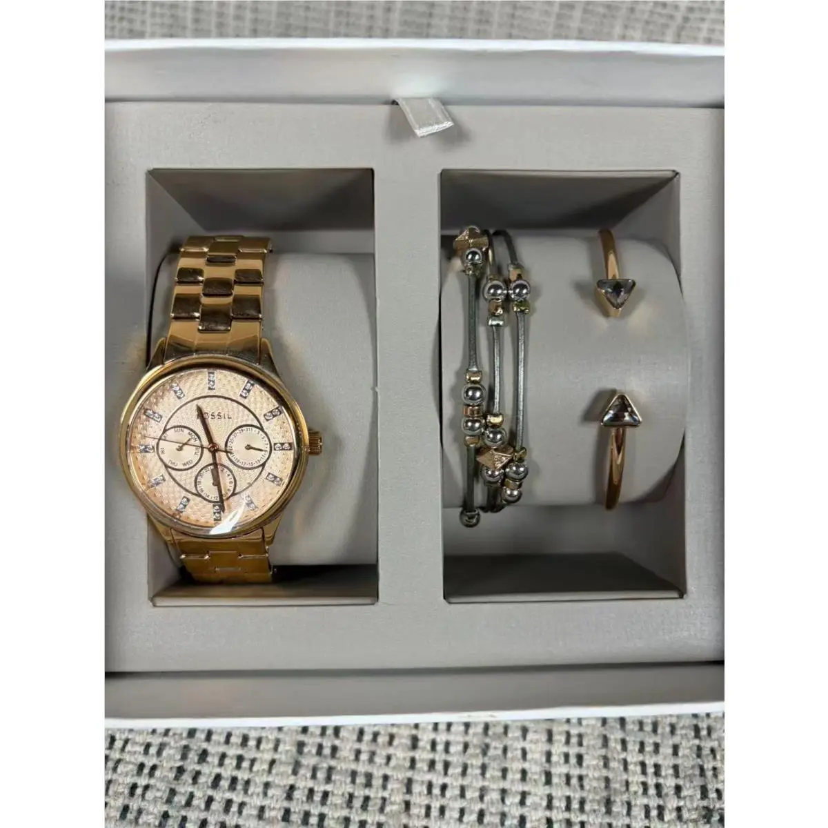 Women’s Rose Gold Tone Watch Bracelet Gift Set by Fossil