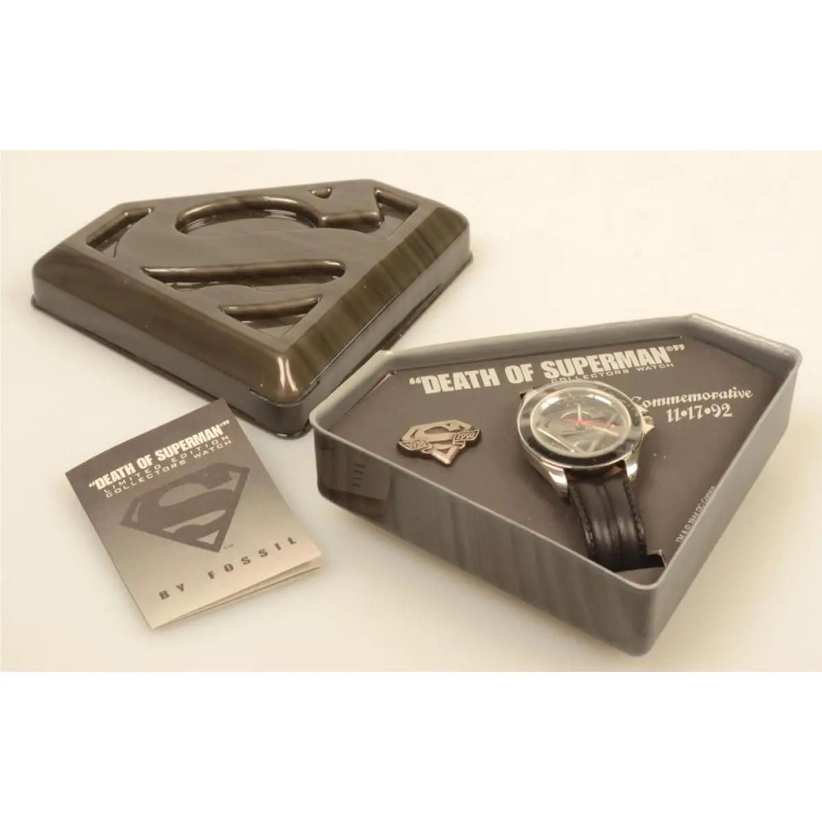 Death OF Superman Watch 5769 / 10 000 Never Worn Needs Battery by Fossil