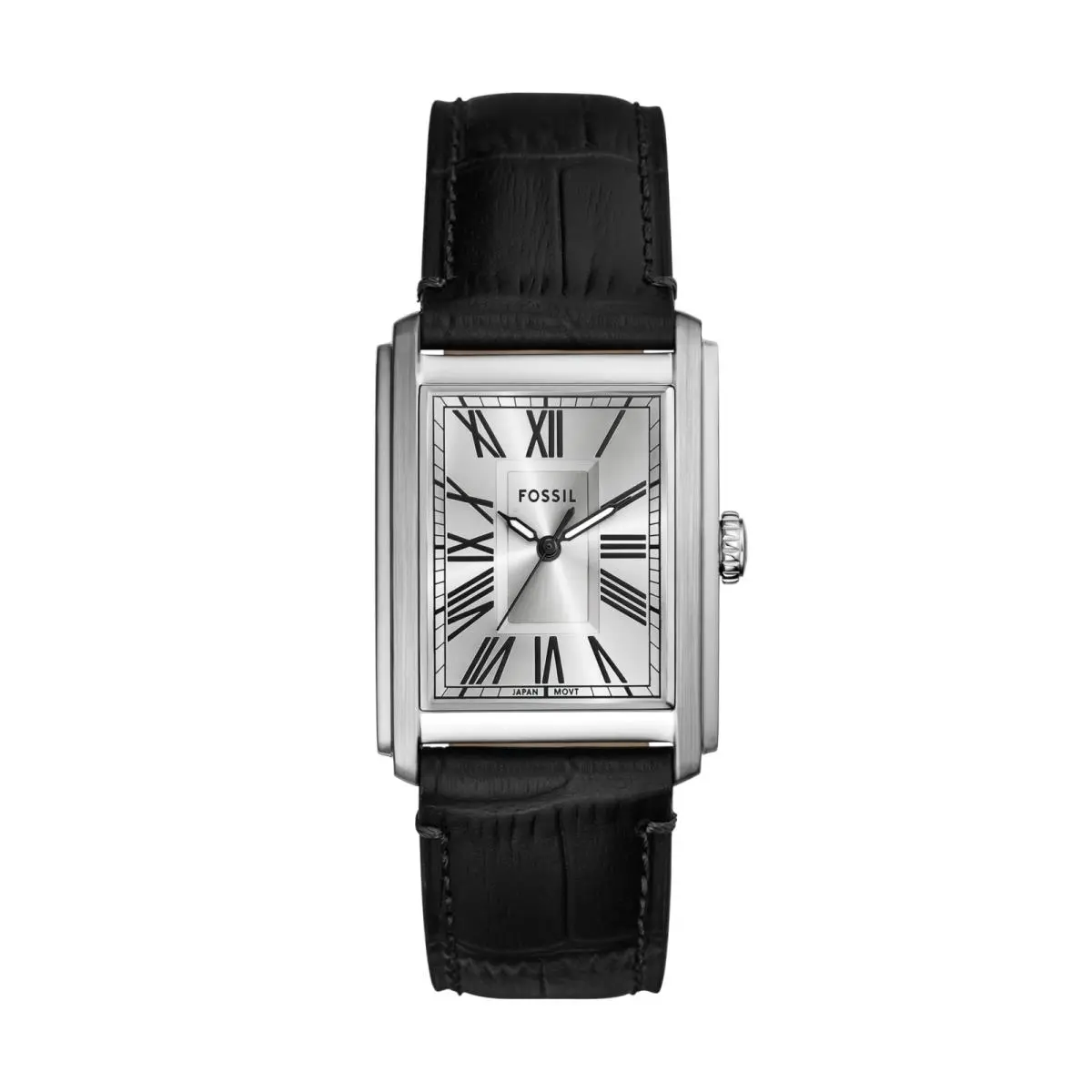 Men`s Watch Carraway Quartz Stainless 30MM Black Leather/silver by Fossil