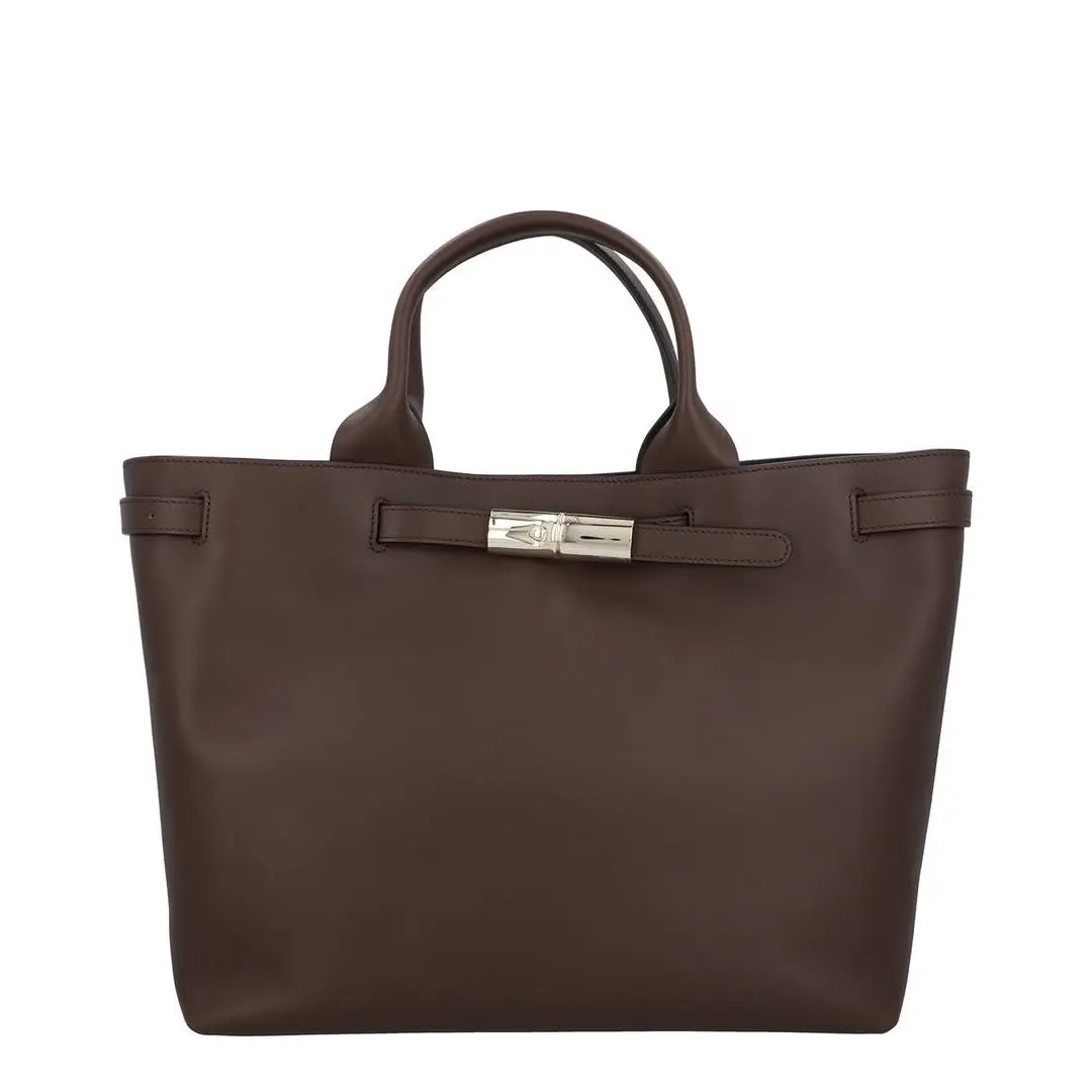 Le Smart Large Leather Handbag Women`s Brown by Longchamp