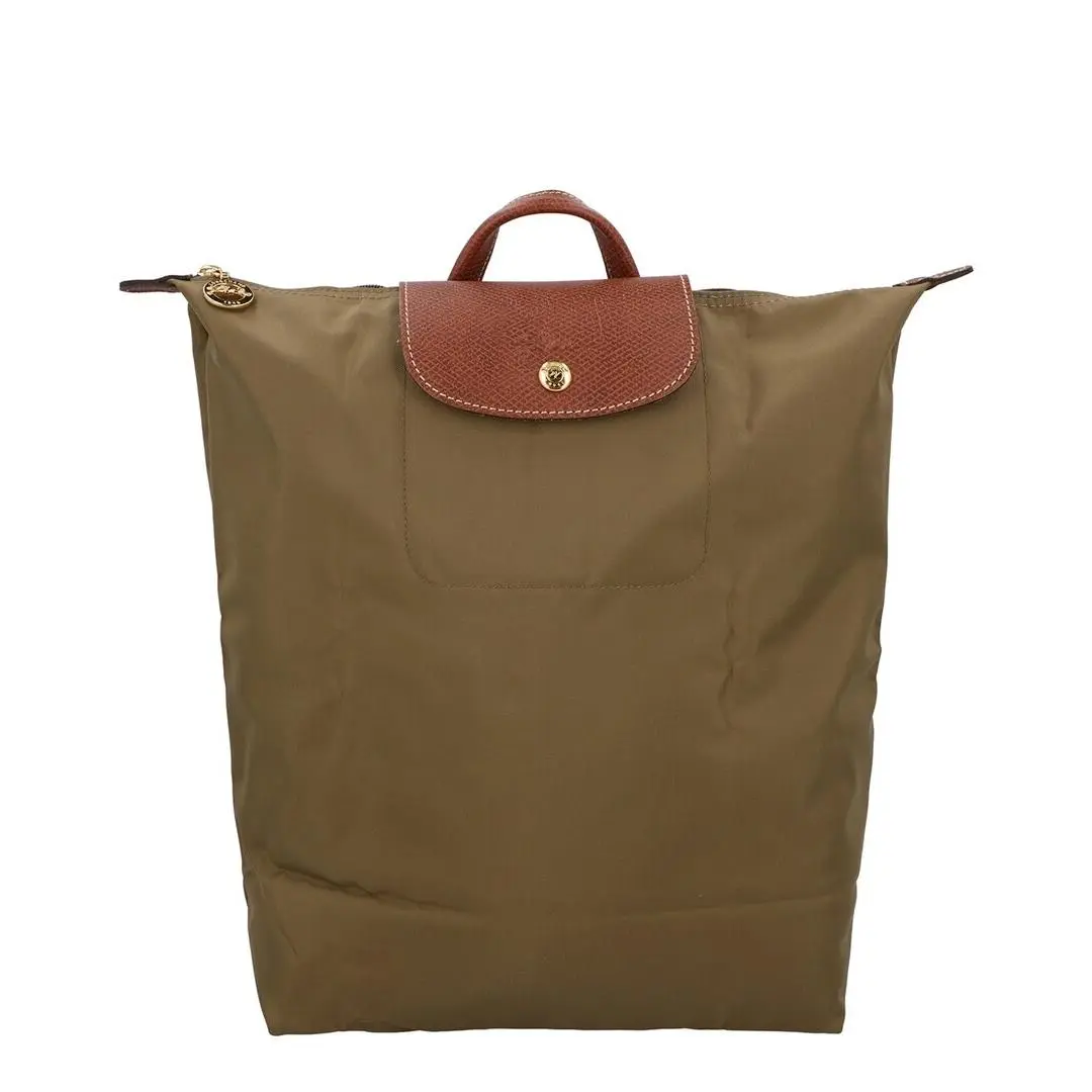NA Le Pliage Medium Canvas Backpack Women`s Green by Longchamp