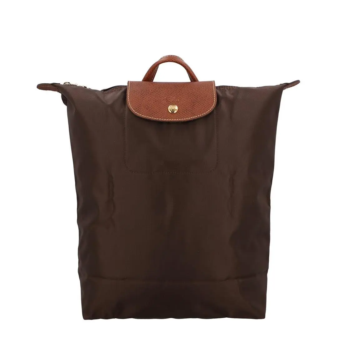 NA Le Pliage Medium Canvas Backpack Women`s Brown by Longchamp