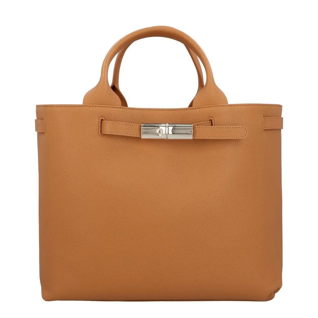 Le Smart Large Leather Handbag Women`s Brown by Longchamp