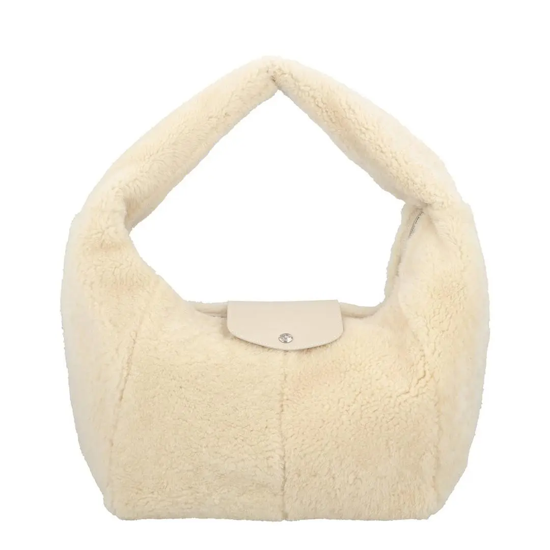Longchamp Le Pliage Xtra Leather Hobo Bag Women`s White