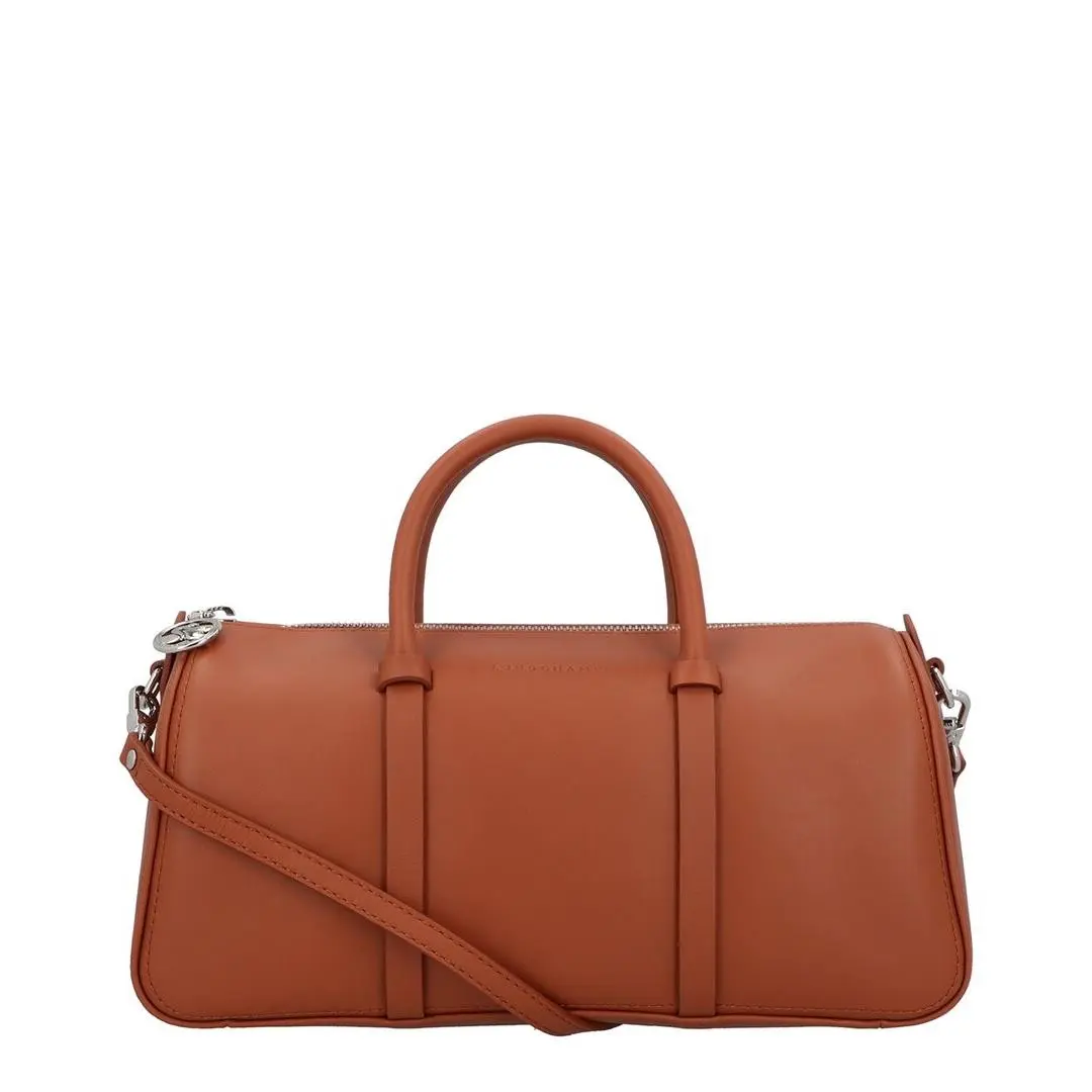 Daylong Medium Leather Handbag Women`s Brown by Longchamp